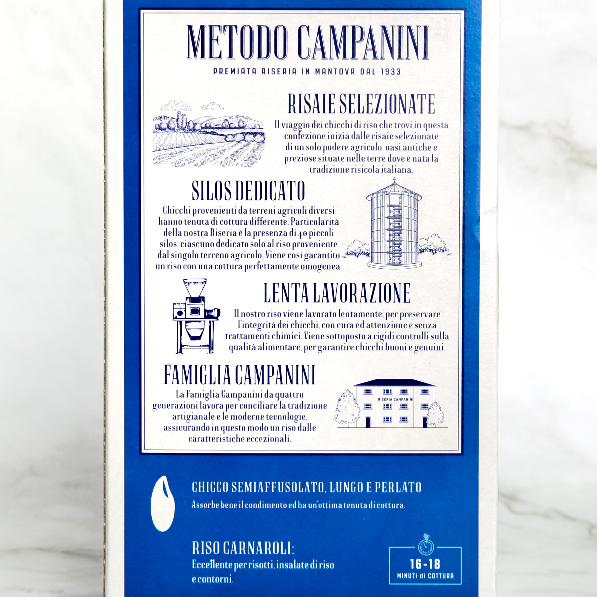 Organic Carnaroli rice - Campanini