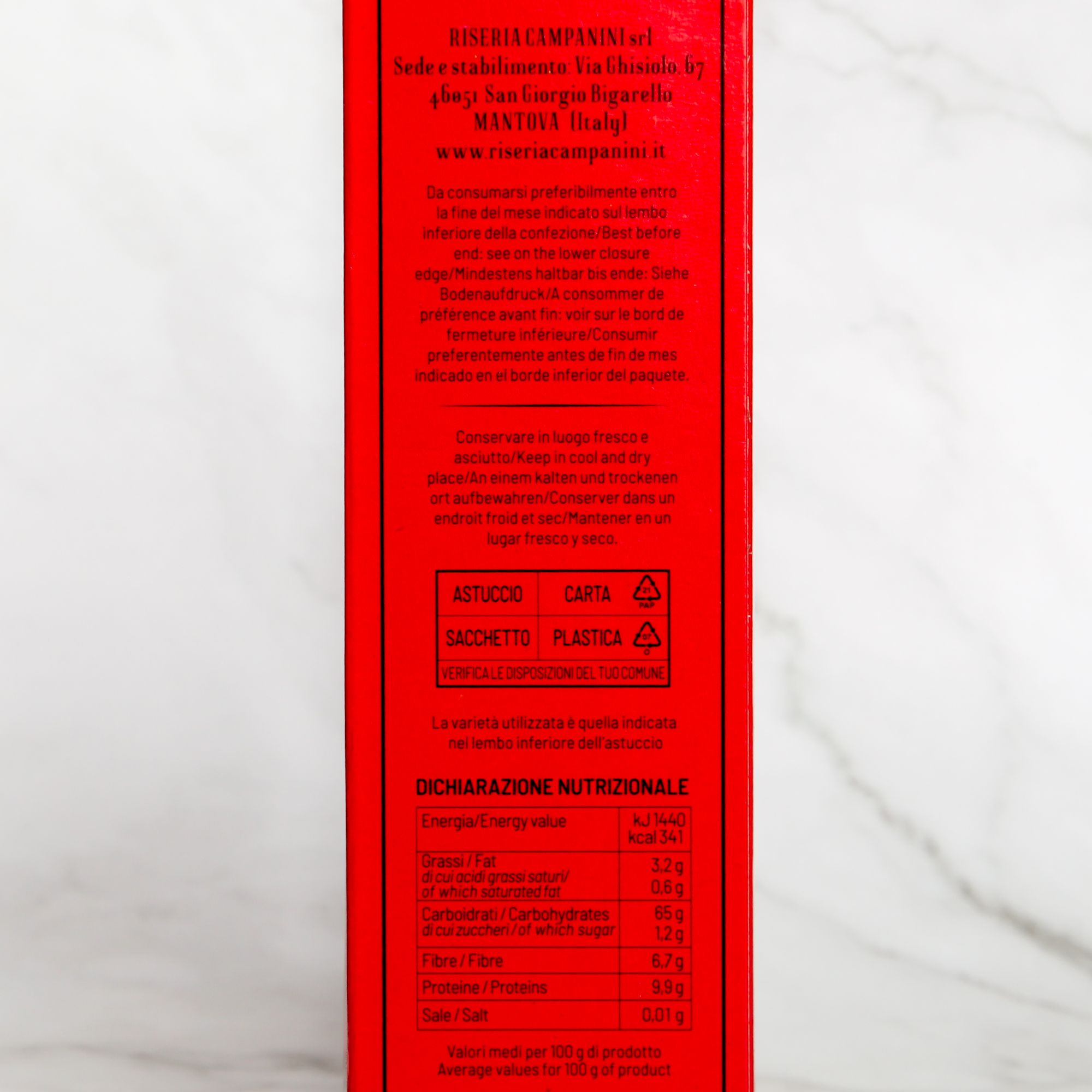 Organic Nero Italiano (black) rice - Campanini