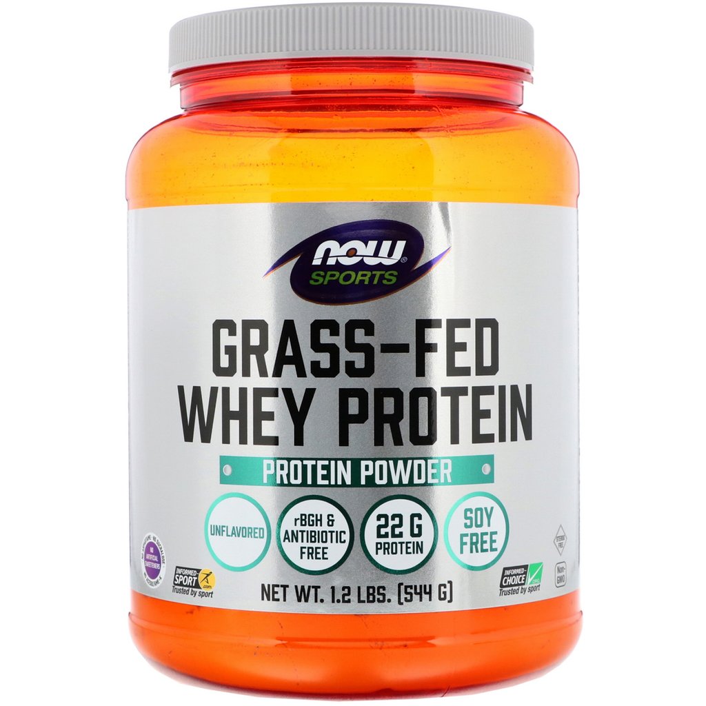 Grass-Fed Whey Protein Concentrate, Natural Unflavored by Now Foods