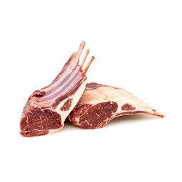 White Stripe Lamb Rack Frenched Cap Off