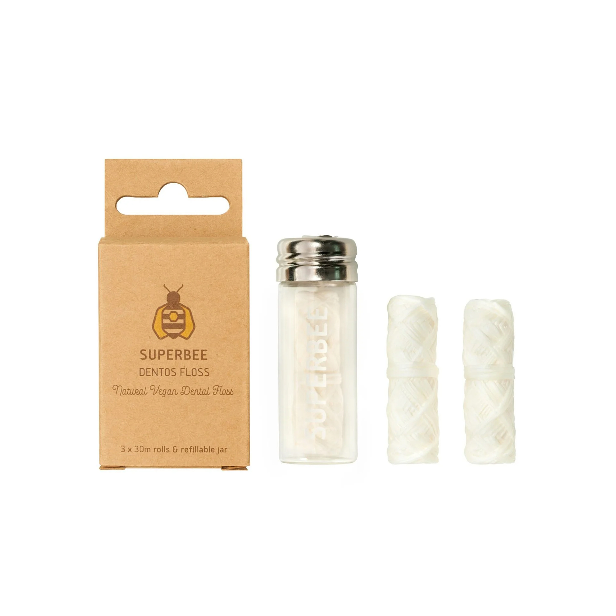 Beeswax Dental Floss, Pack of 3 - SuperBee