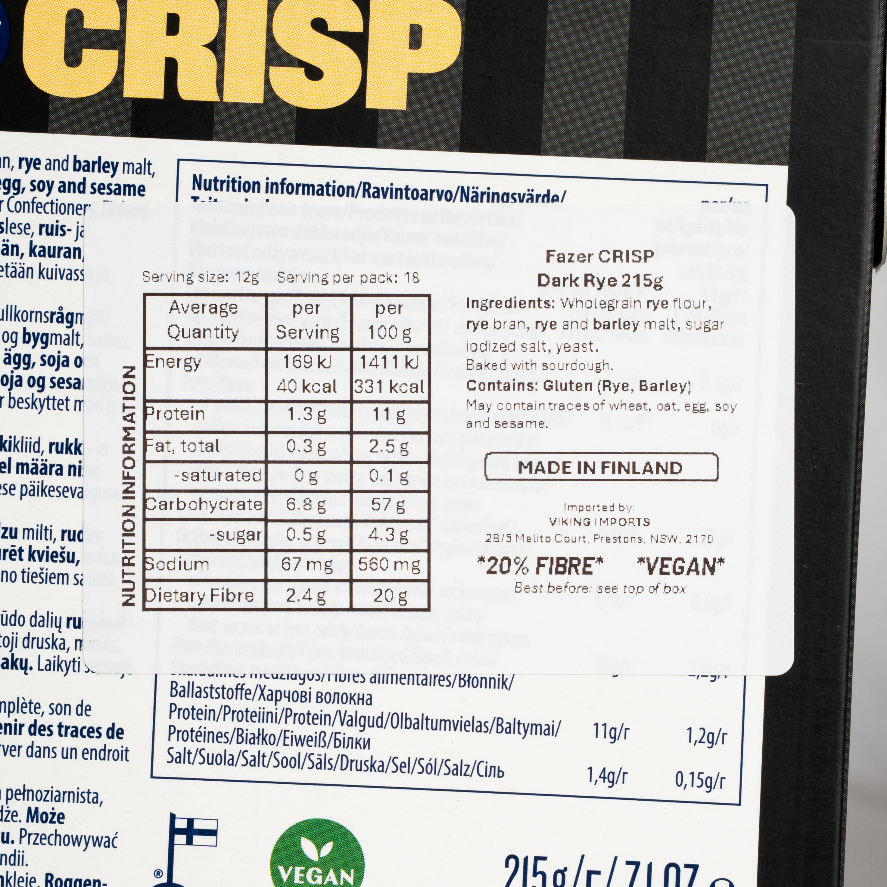 Dark Rye Crisps - Fazer