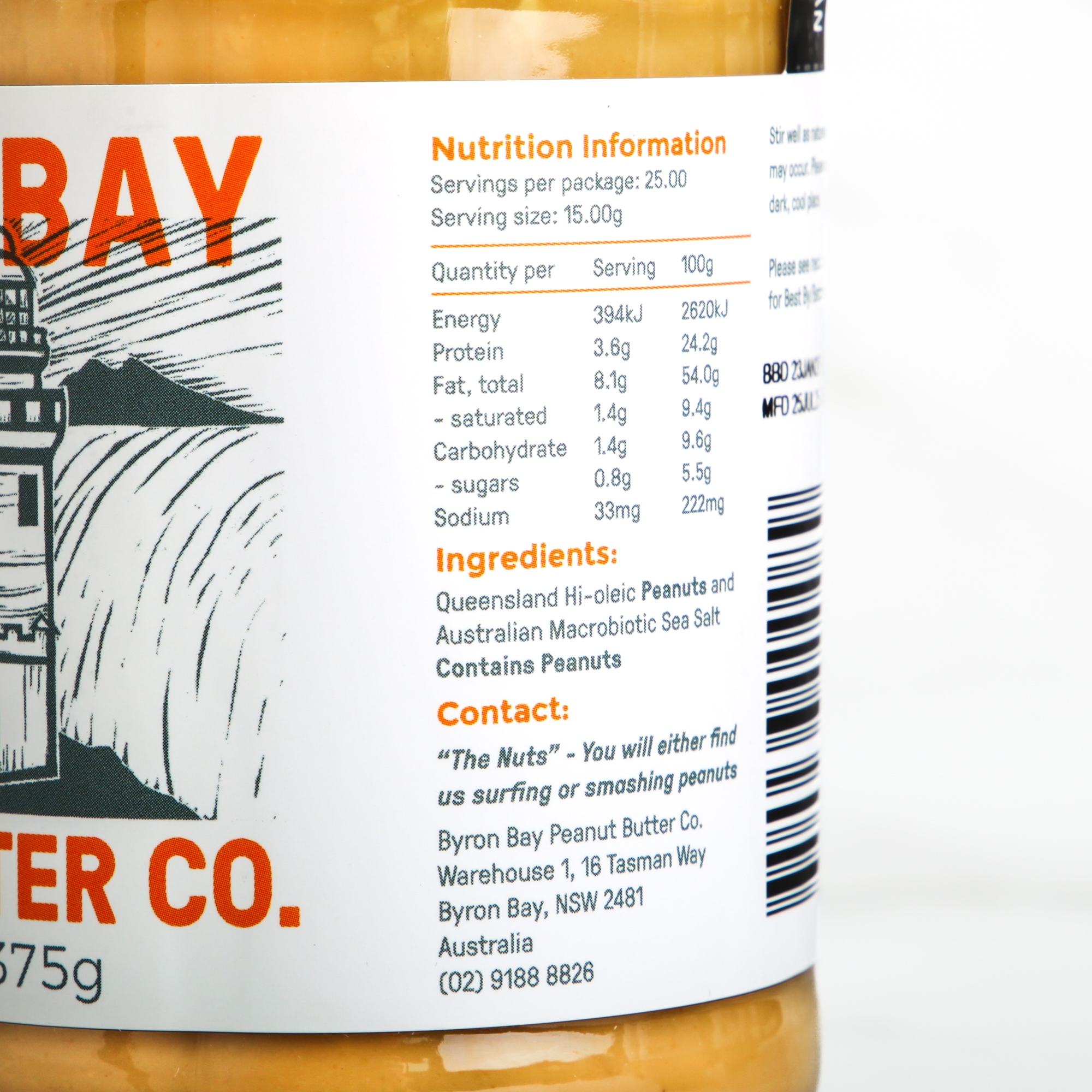 Crunchy Salted Peanut Butter - Byron Bay Peanut Butter Co