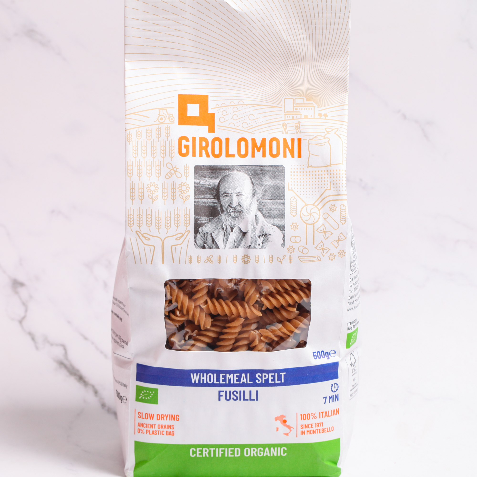 Organic Fusili, Wholemeal Spelt - Girolomoni