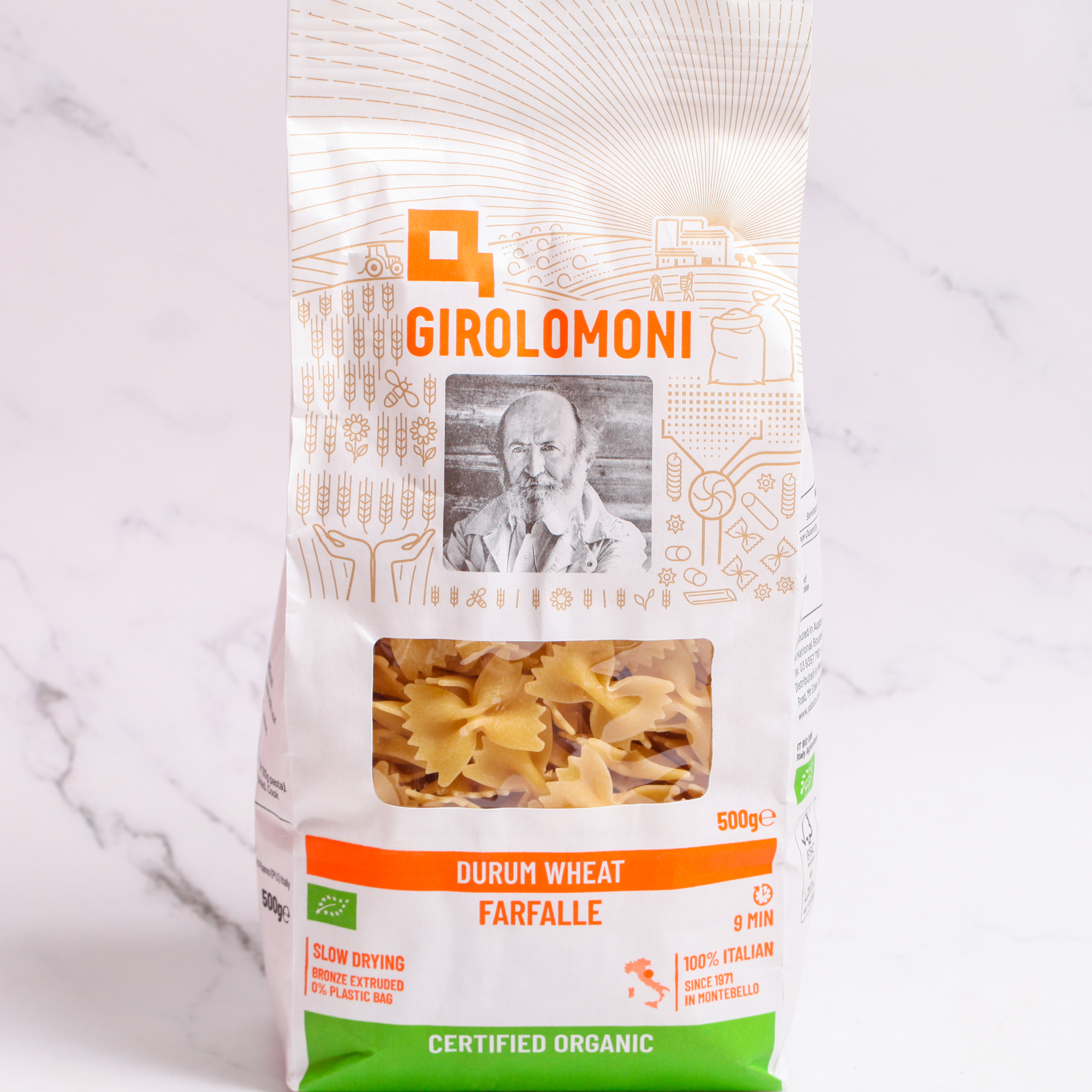 Organic Farfalle, Durum Wheat Semolina - Girolomoni