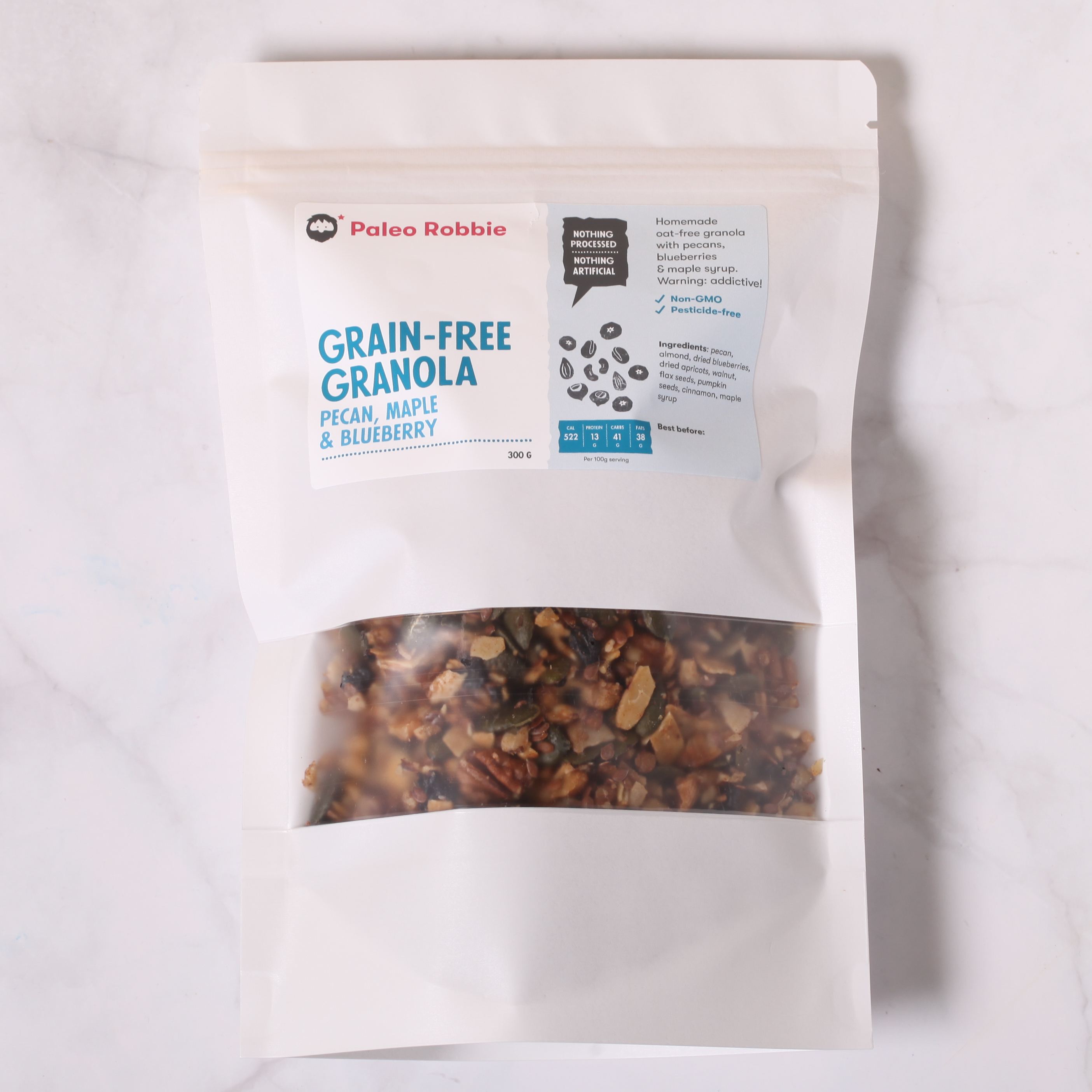 Grain-free Granola: Pecan, Maple & Blueberry 300gr