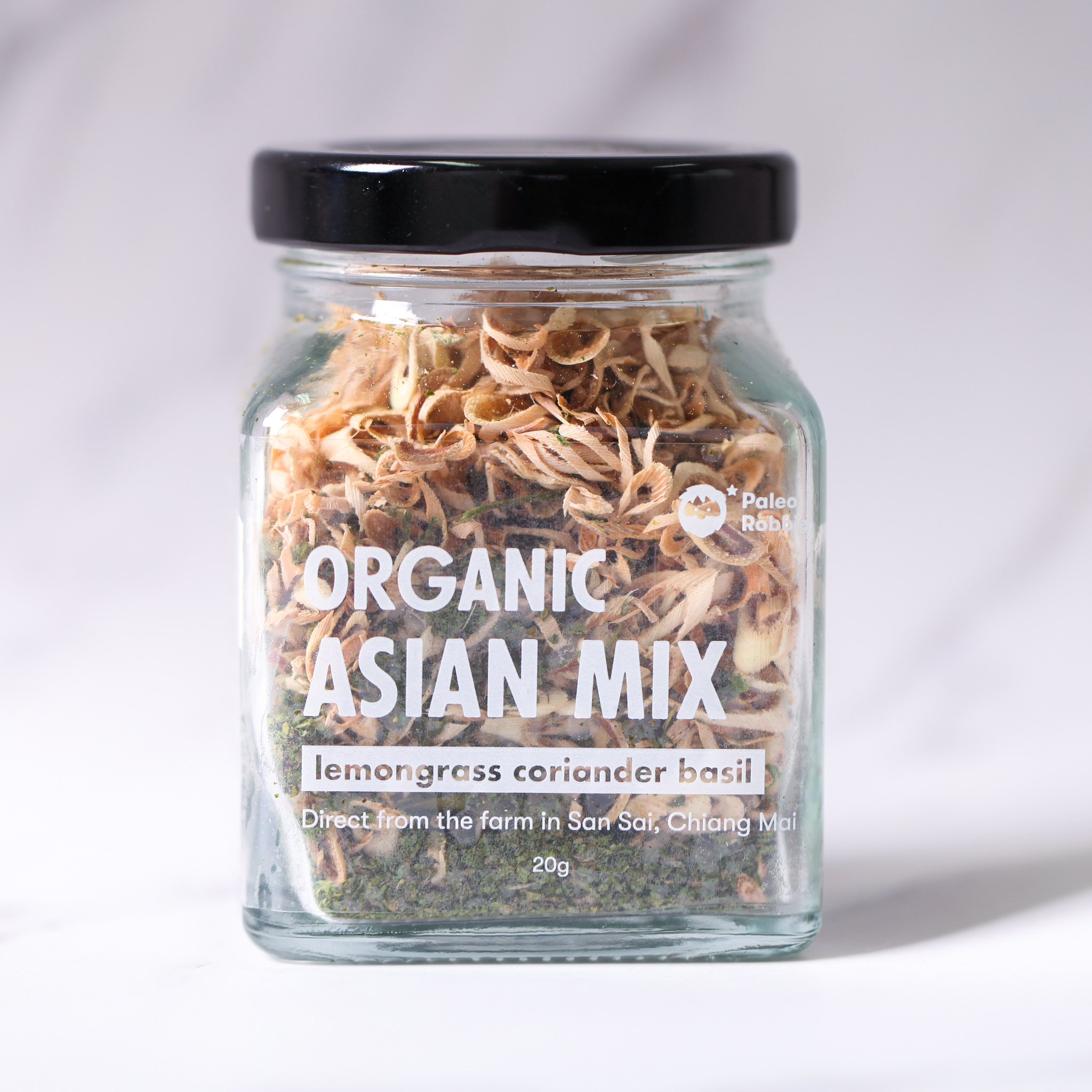 Asian dried mix: organic lemongrass, coriander, basil