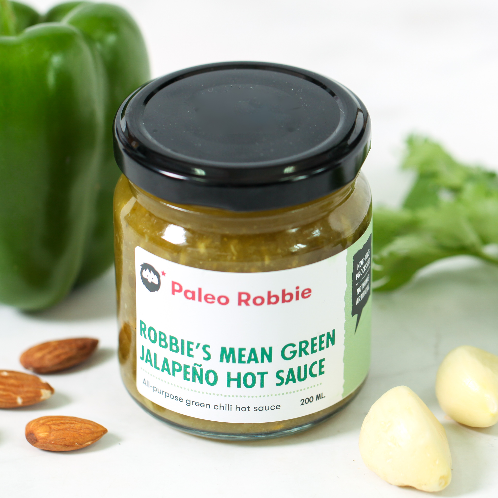 Robbie's Mean Green Jalapeno Hot Sauce
