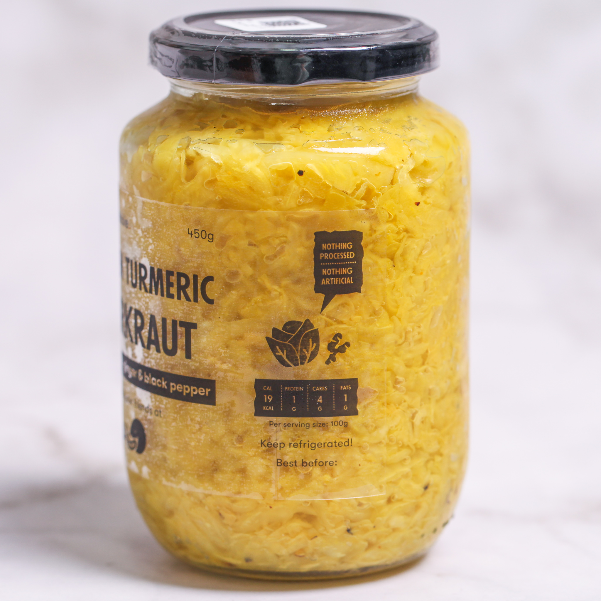 Golden Sauerkraut with Turmeric & Ginger
