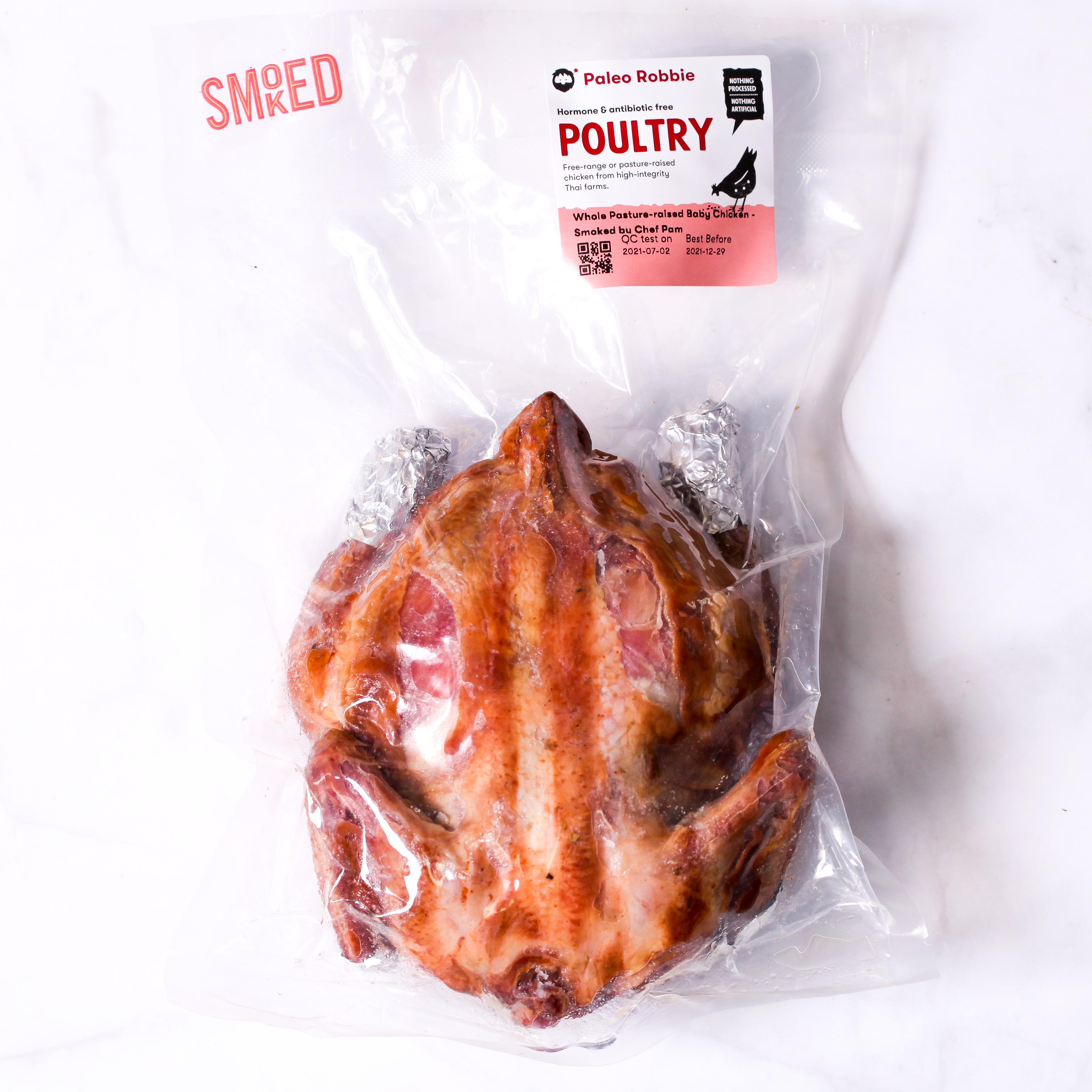 Whole Pasture-raised Baby Chicken - Smoked by Chef Pam
