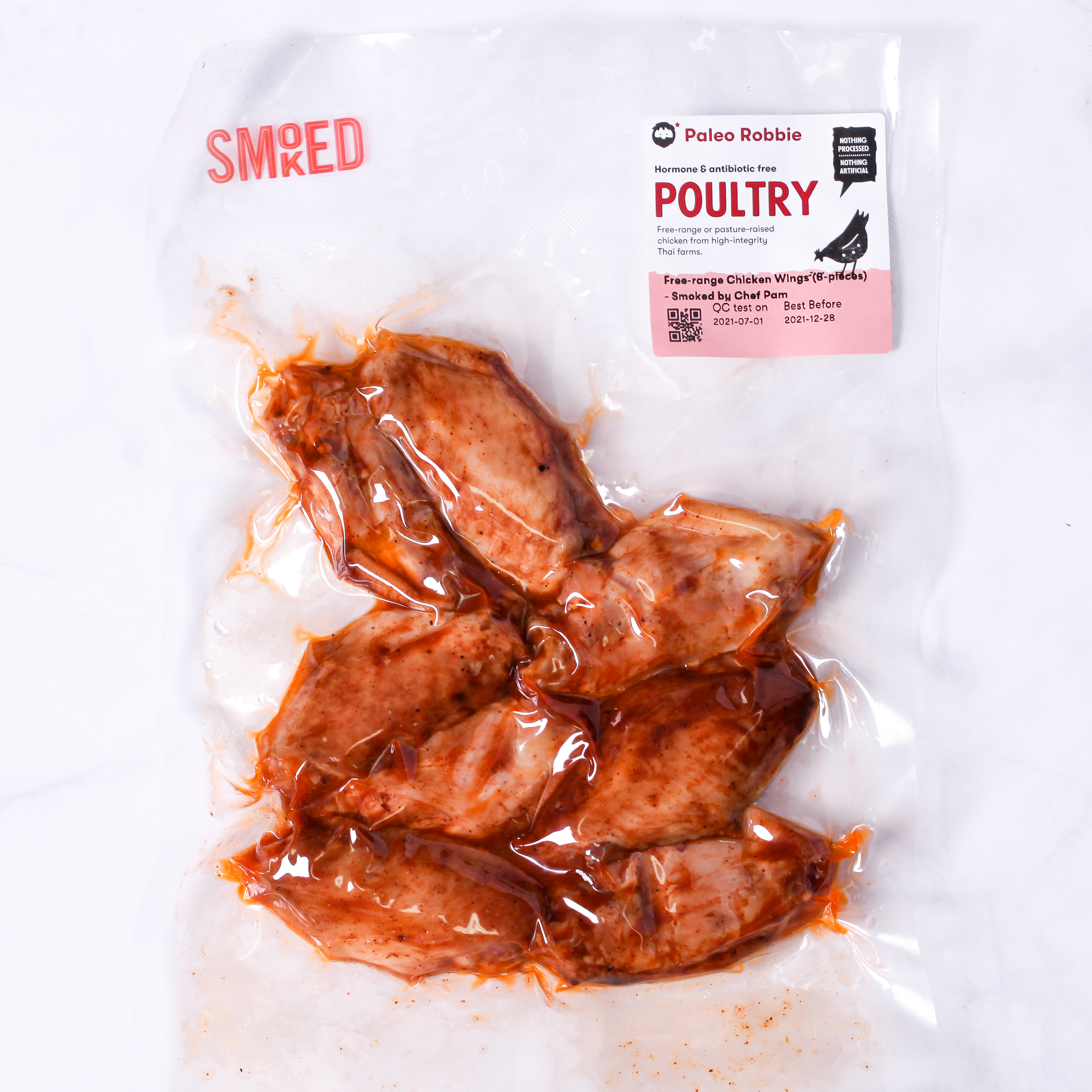 Free-range Chicken Wings (8-pieces) - Smoked by Chef Pam