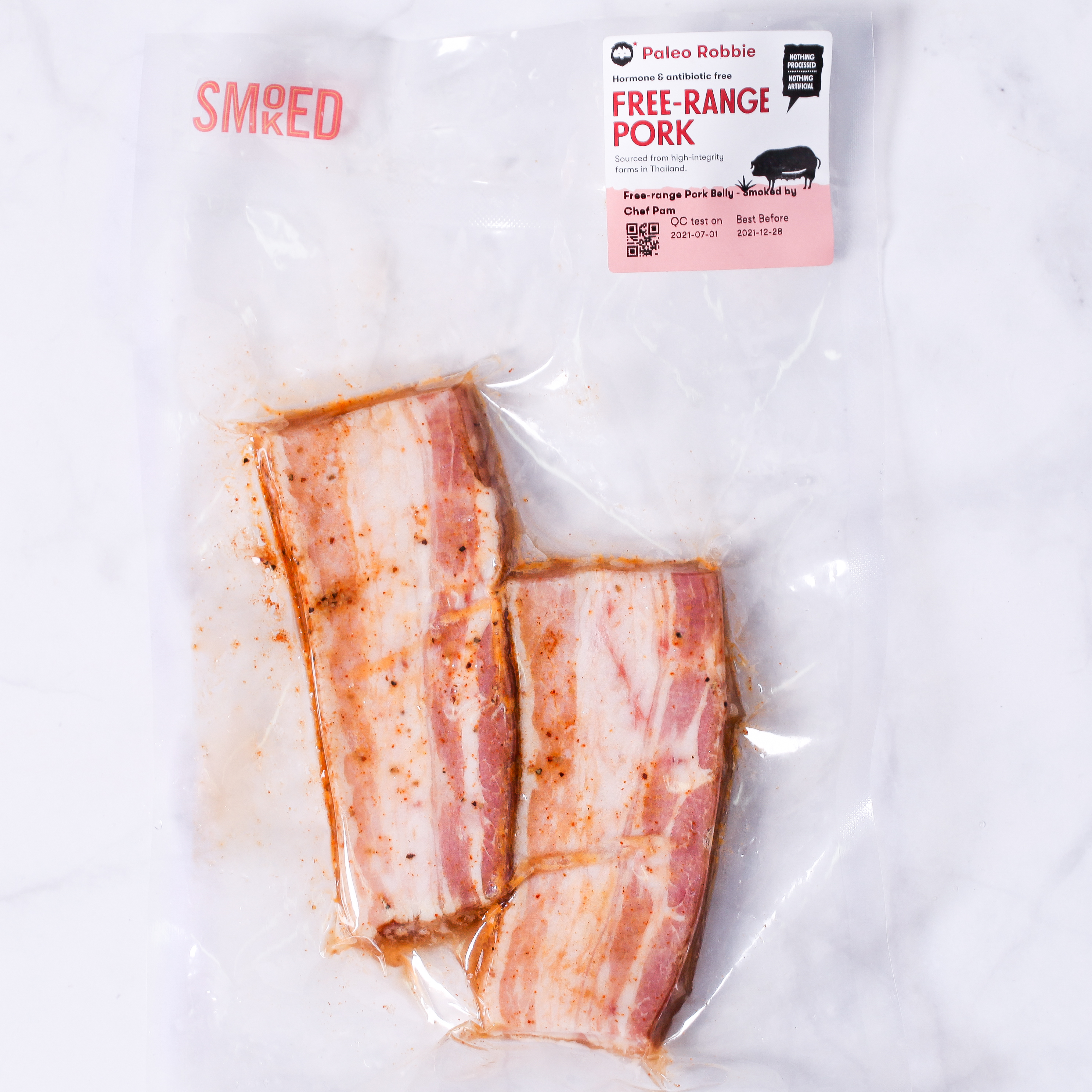 Free-range Pork Belly - Smoked by Chef Pam