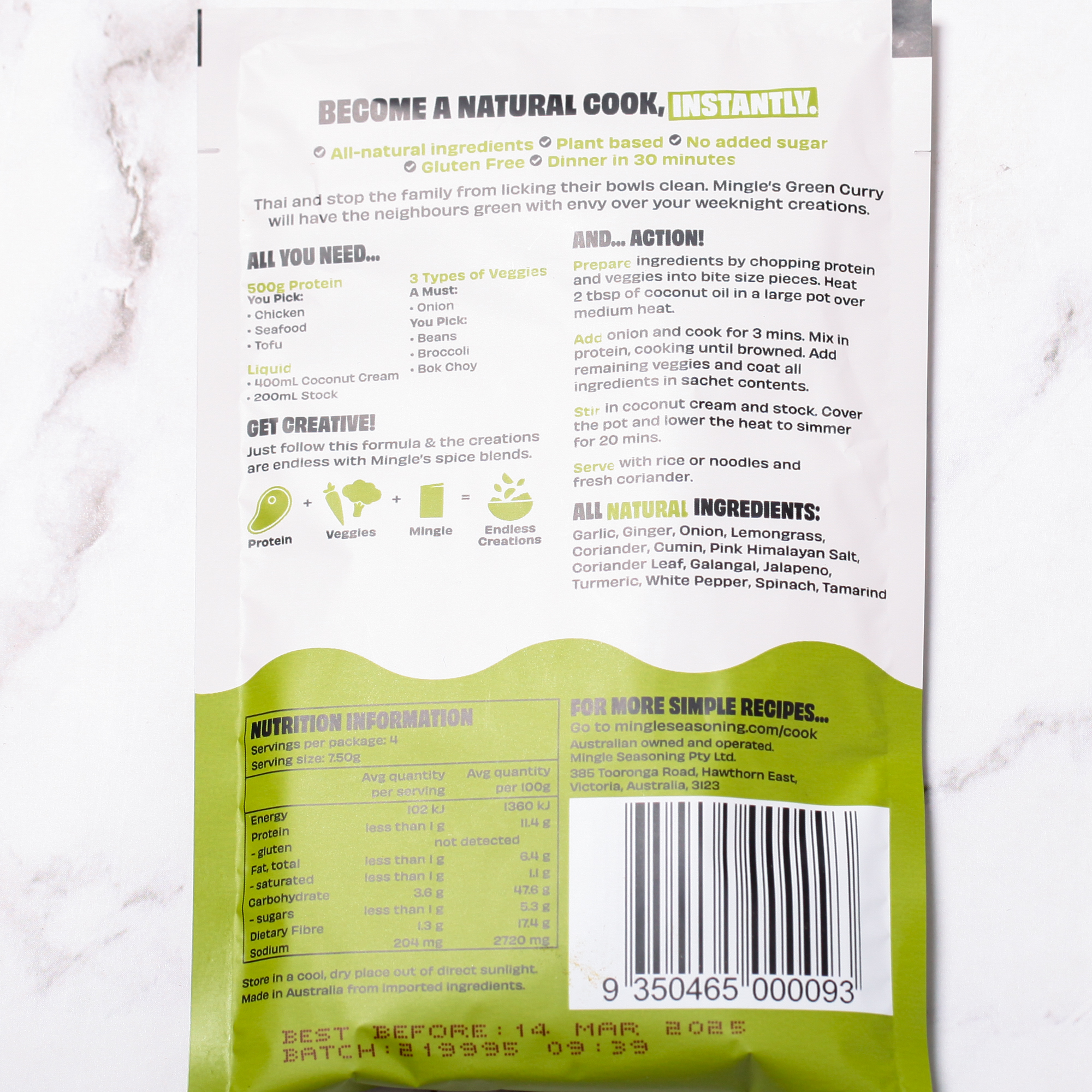 Green Curry spice blend - Mingle