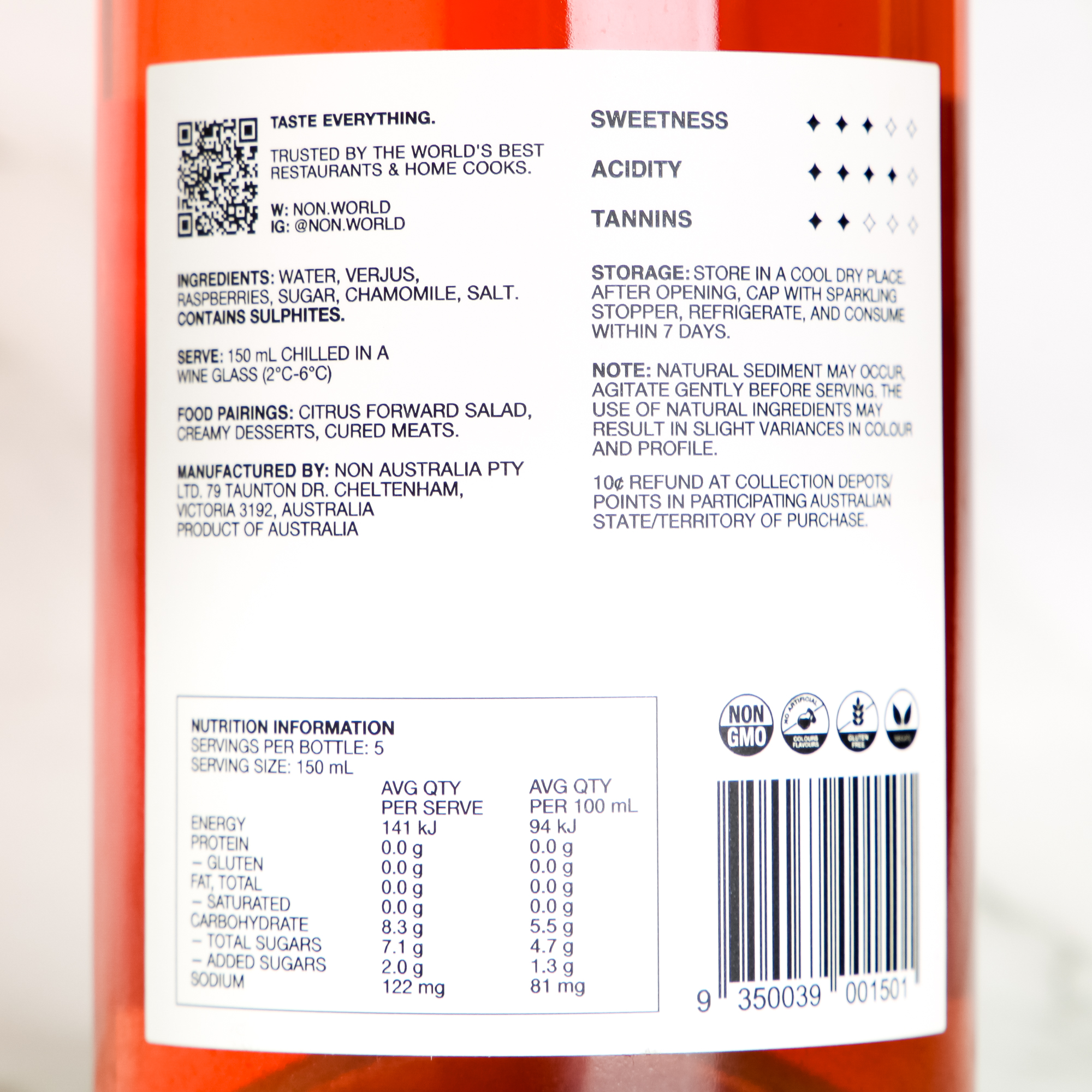 NON 1 - Salted Raspberry & Chamomile