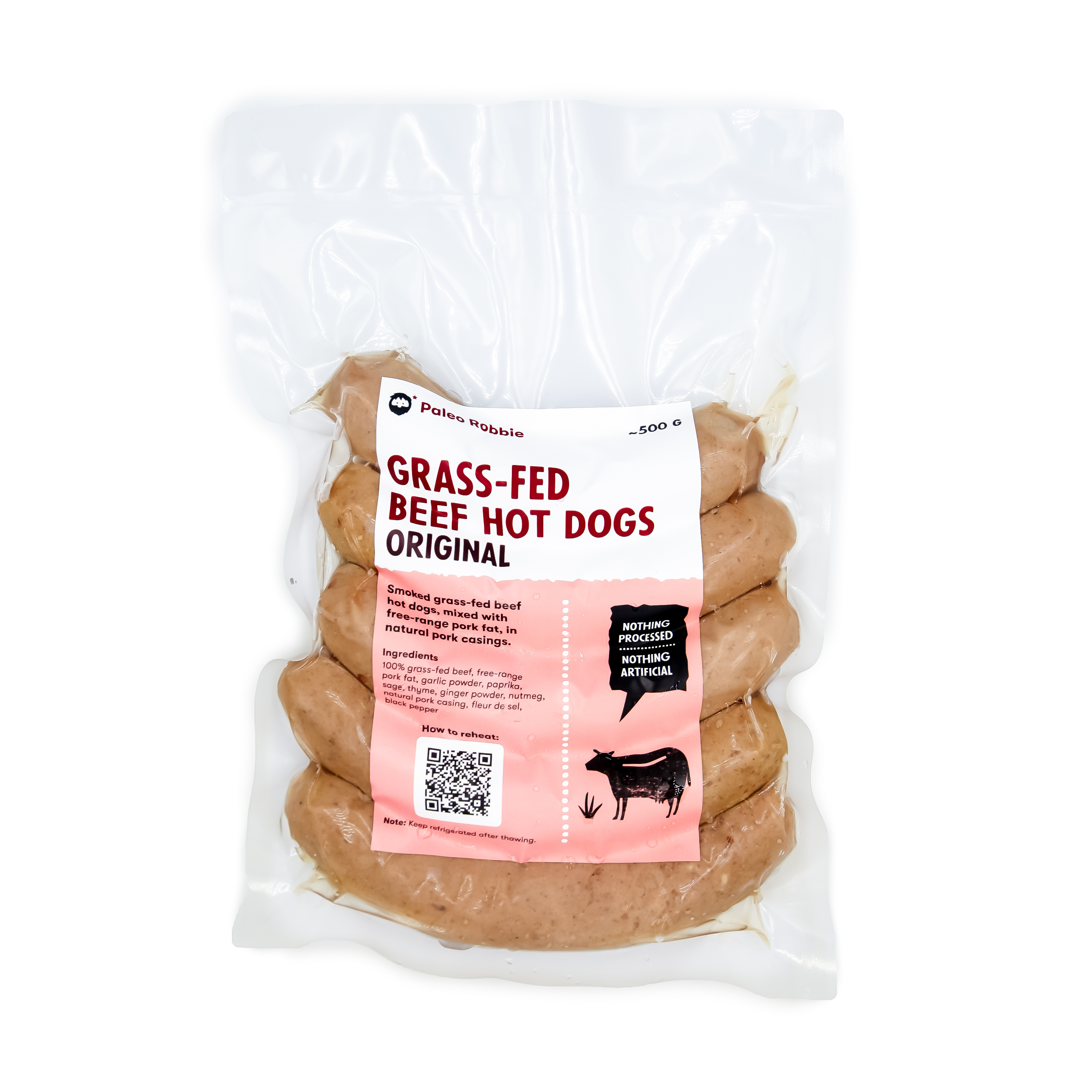 Grass-fed Beef Hot Dogs : Original