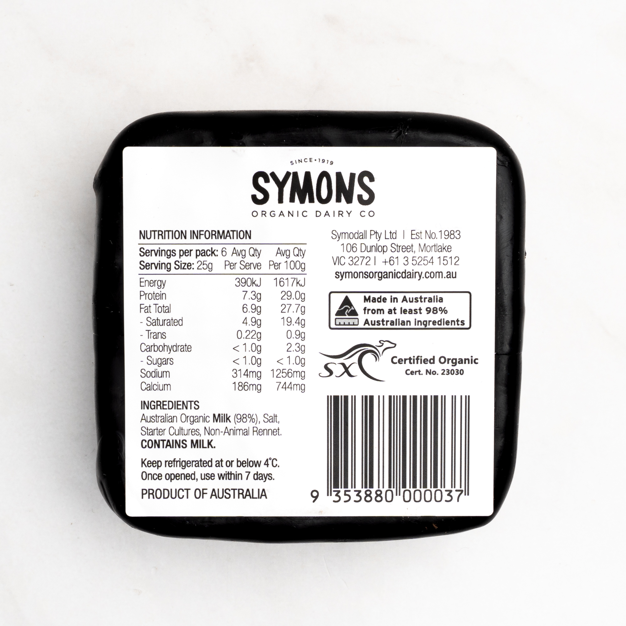 Organic Ploughman's Cheese - Symons