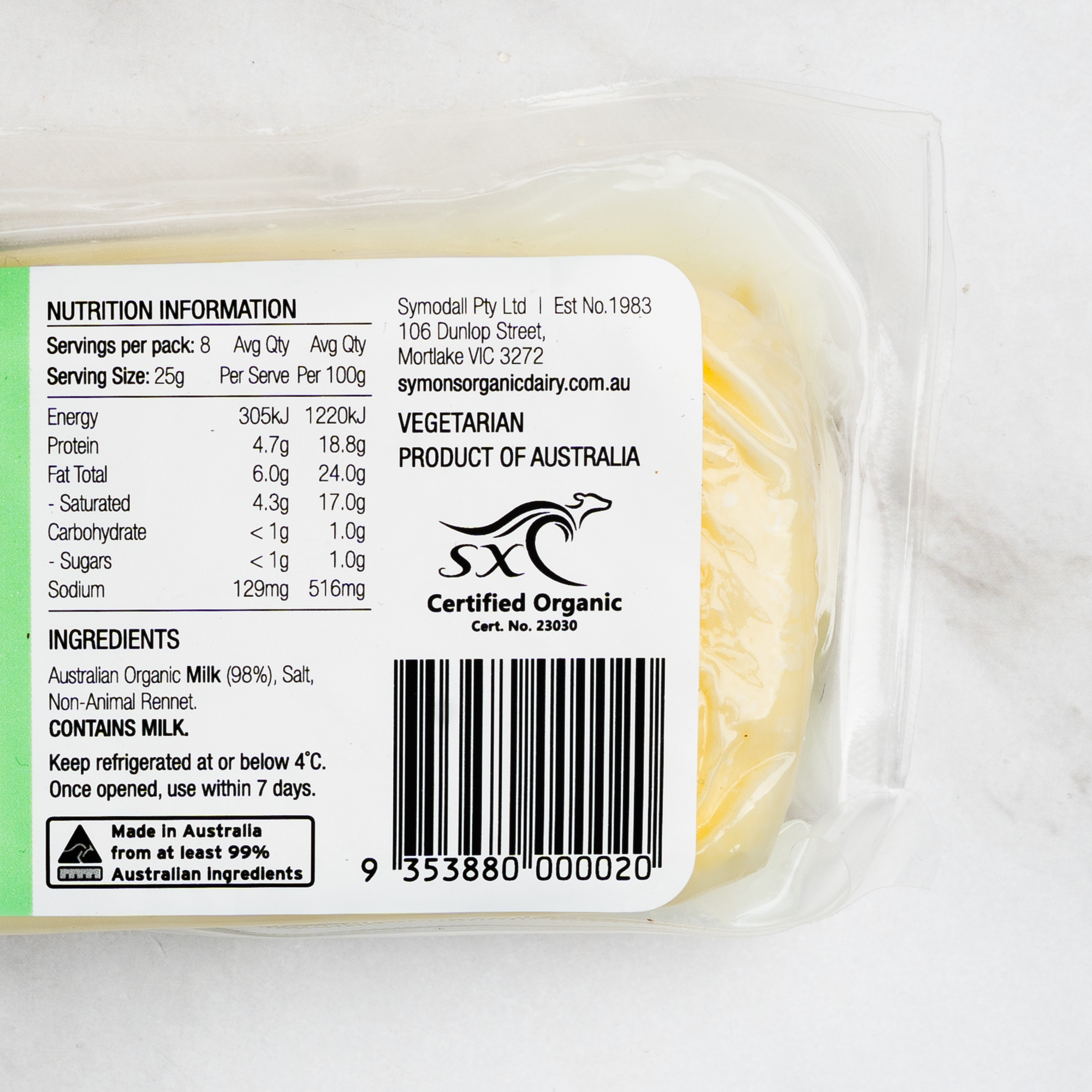 Organic Haloumi - Symons
