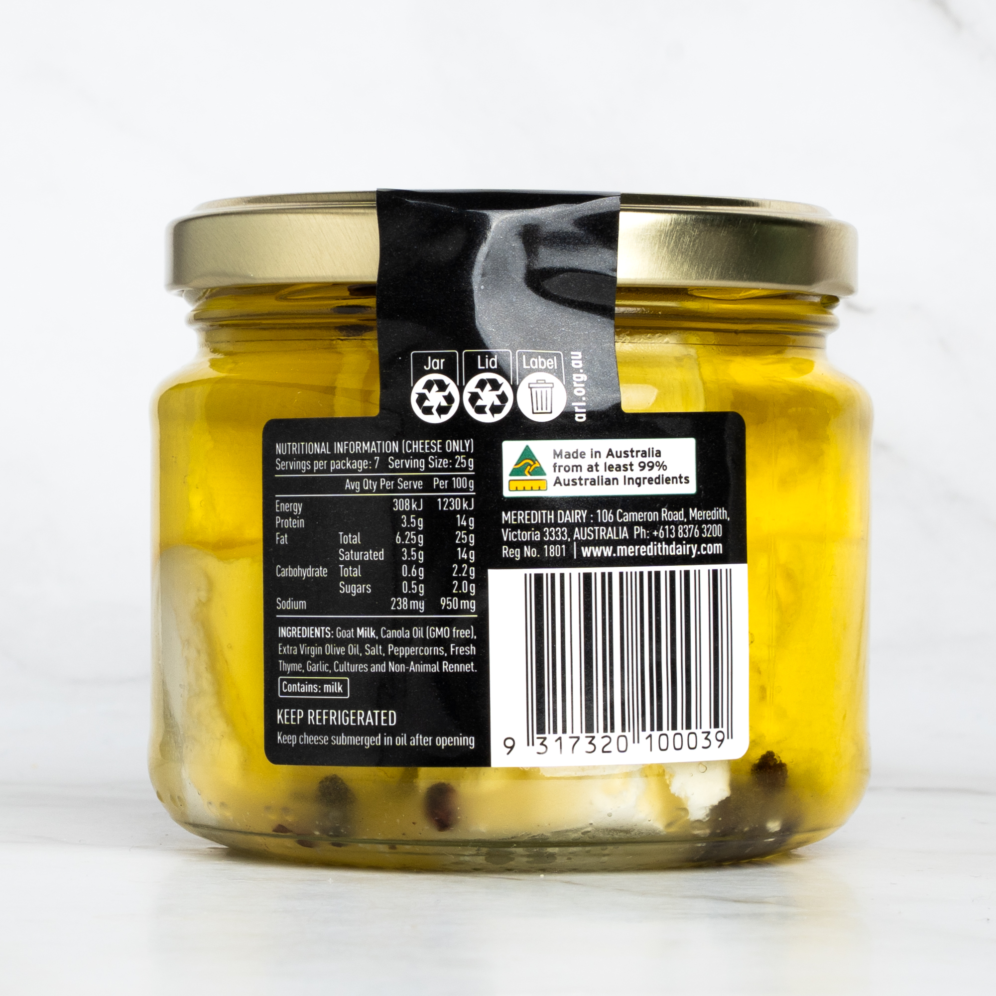 Marinated Goat Cheese - Meredith Dairy