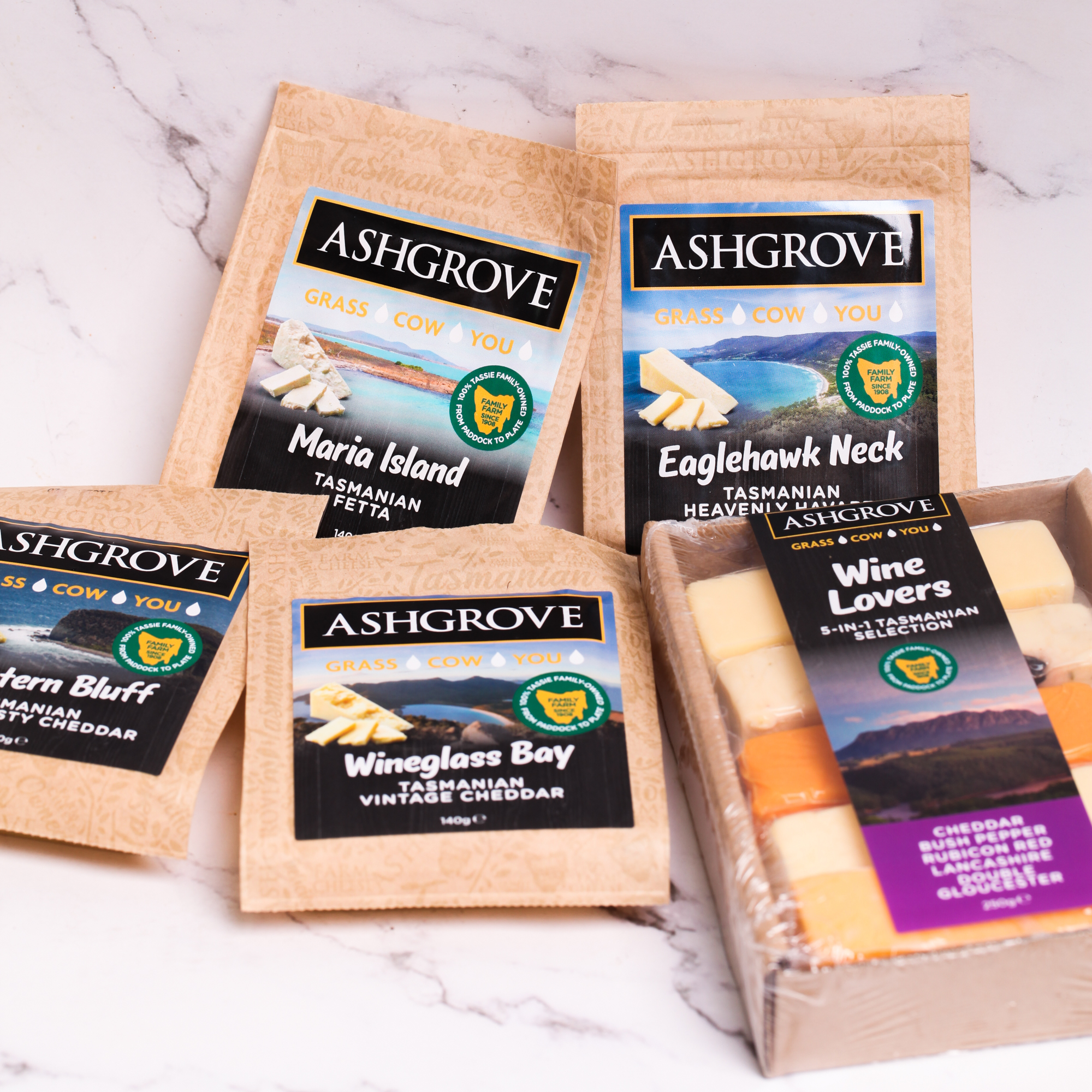 Ashgrove Tasmanian Farm Cheese Wine Lovers Cheese Selection