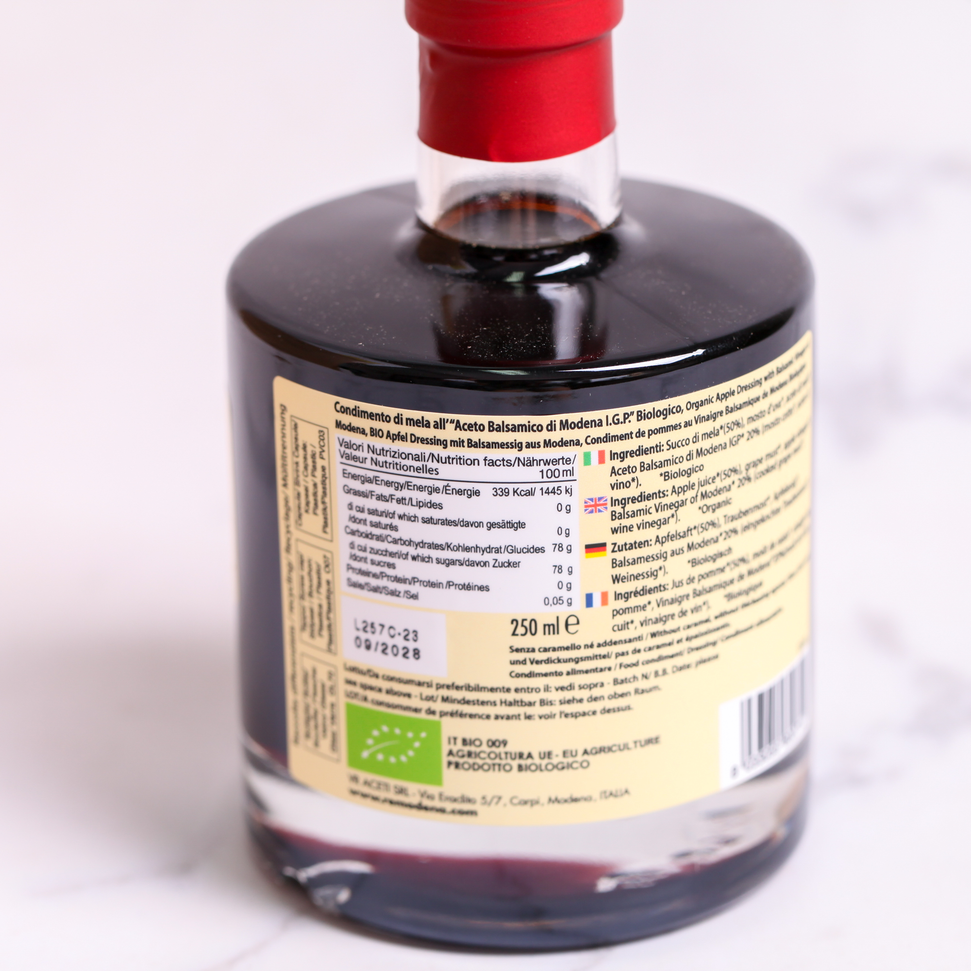Organic Apple Vinegar with Balsamic Vinegar of Modena PGI