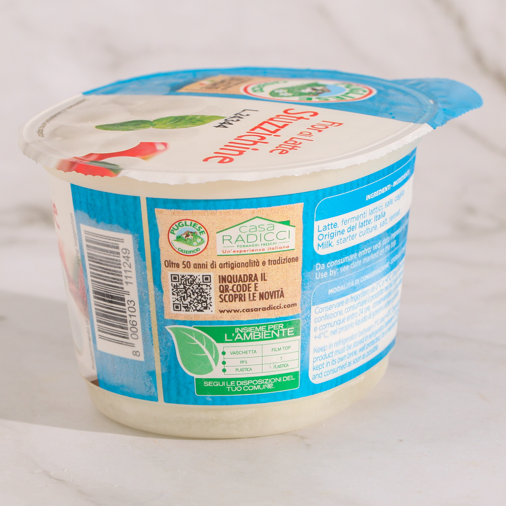 Frozen Mozzarella Fior di Latte "Stuzzichine" 200gr - Casa Radicci