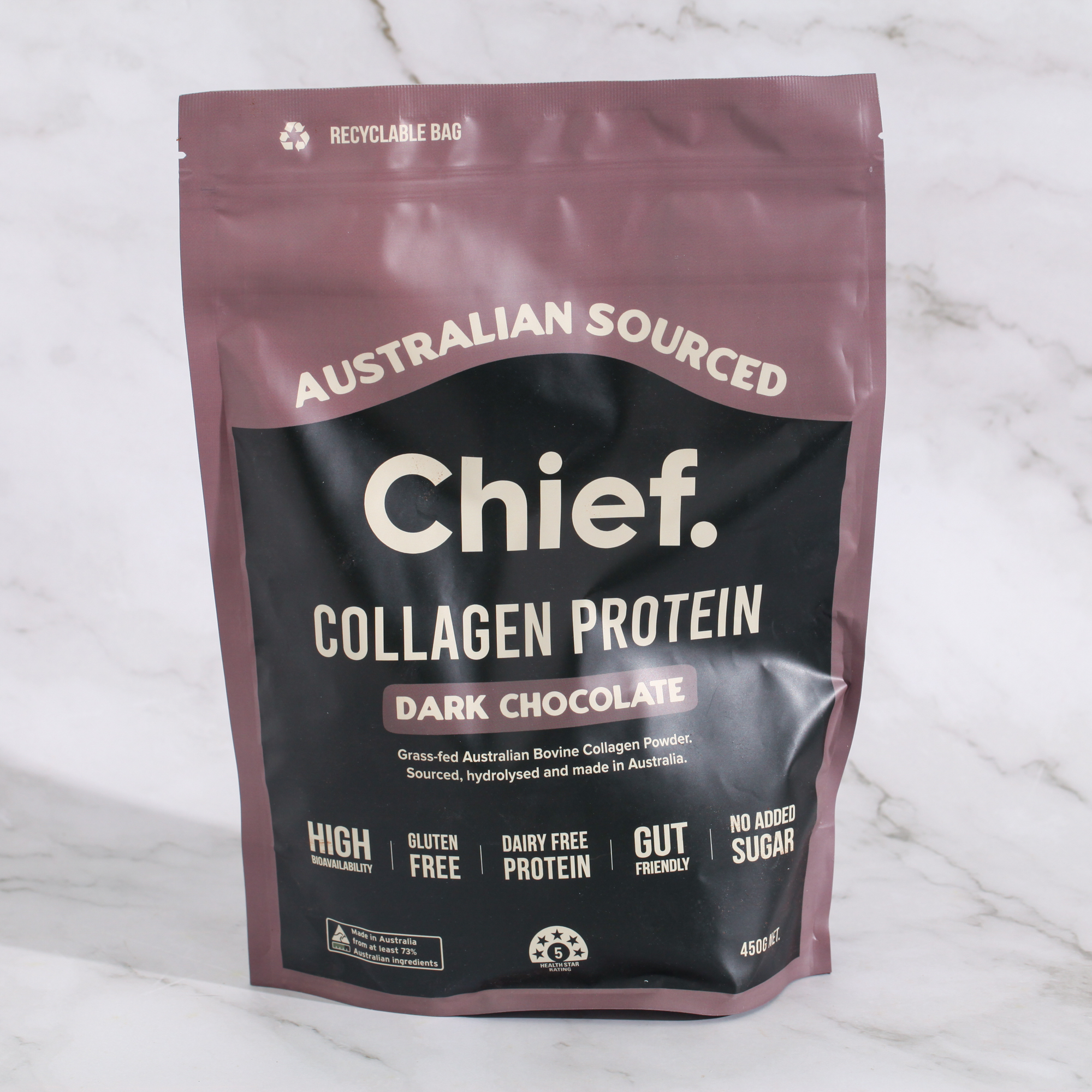 Grass-fed Collagen Protein Powder, Dark Chocolate - Chief