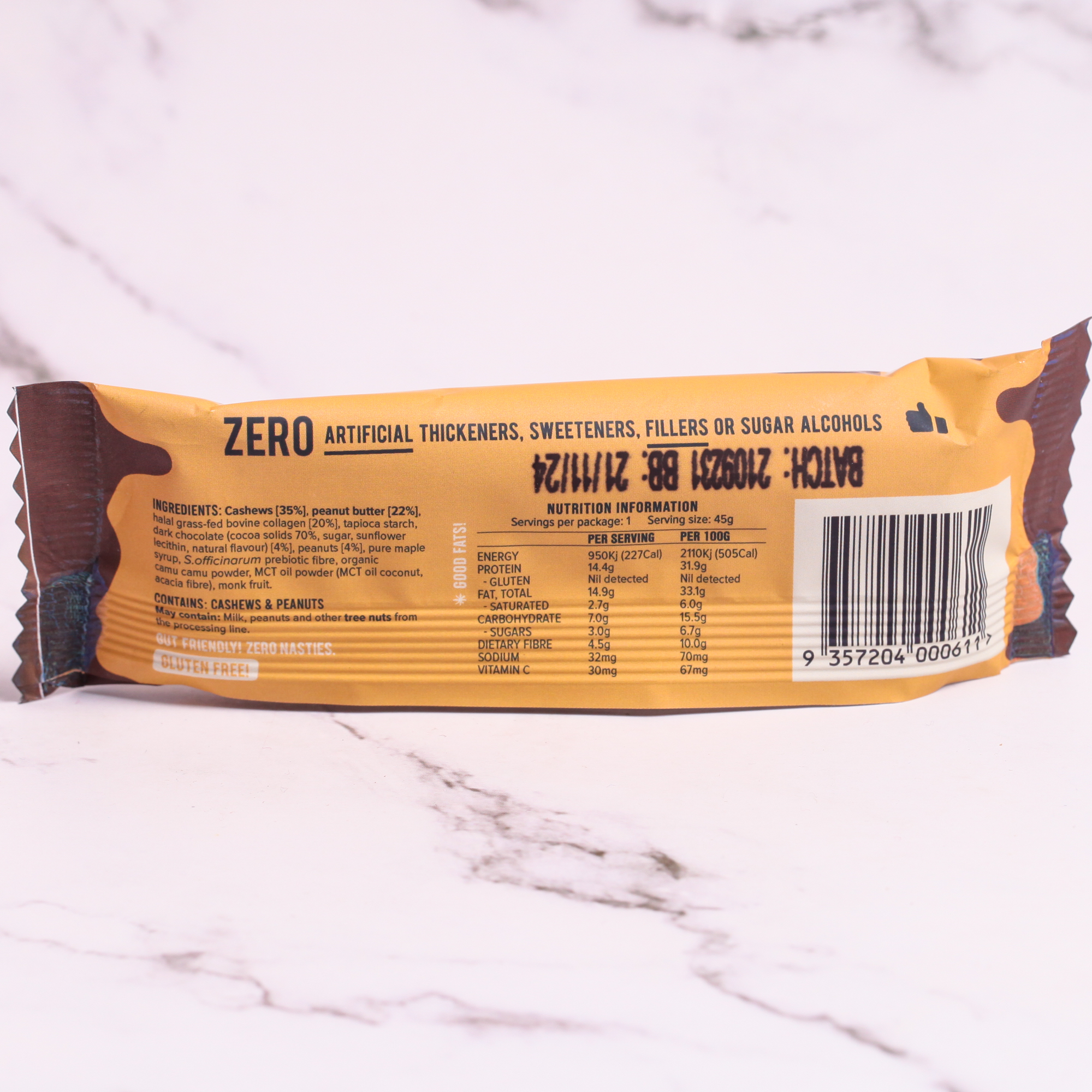 Choc Peanut Butter Collagen Protein Bar - Chief