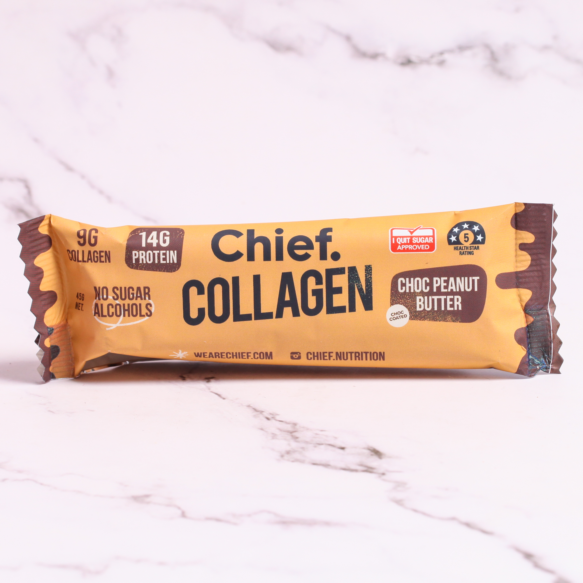 Choc Peanut Butter Collagen Protein Bar - Chief