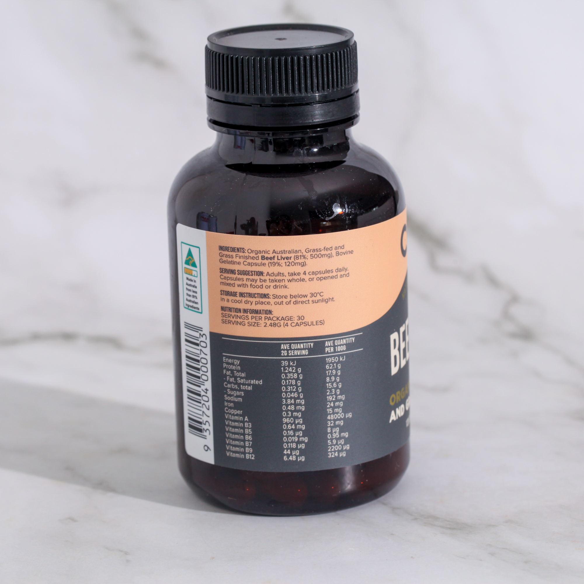Organic Beef Liver 120 cap - Chief