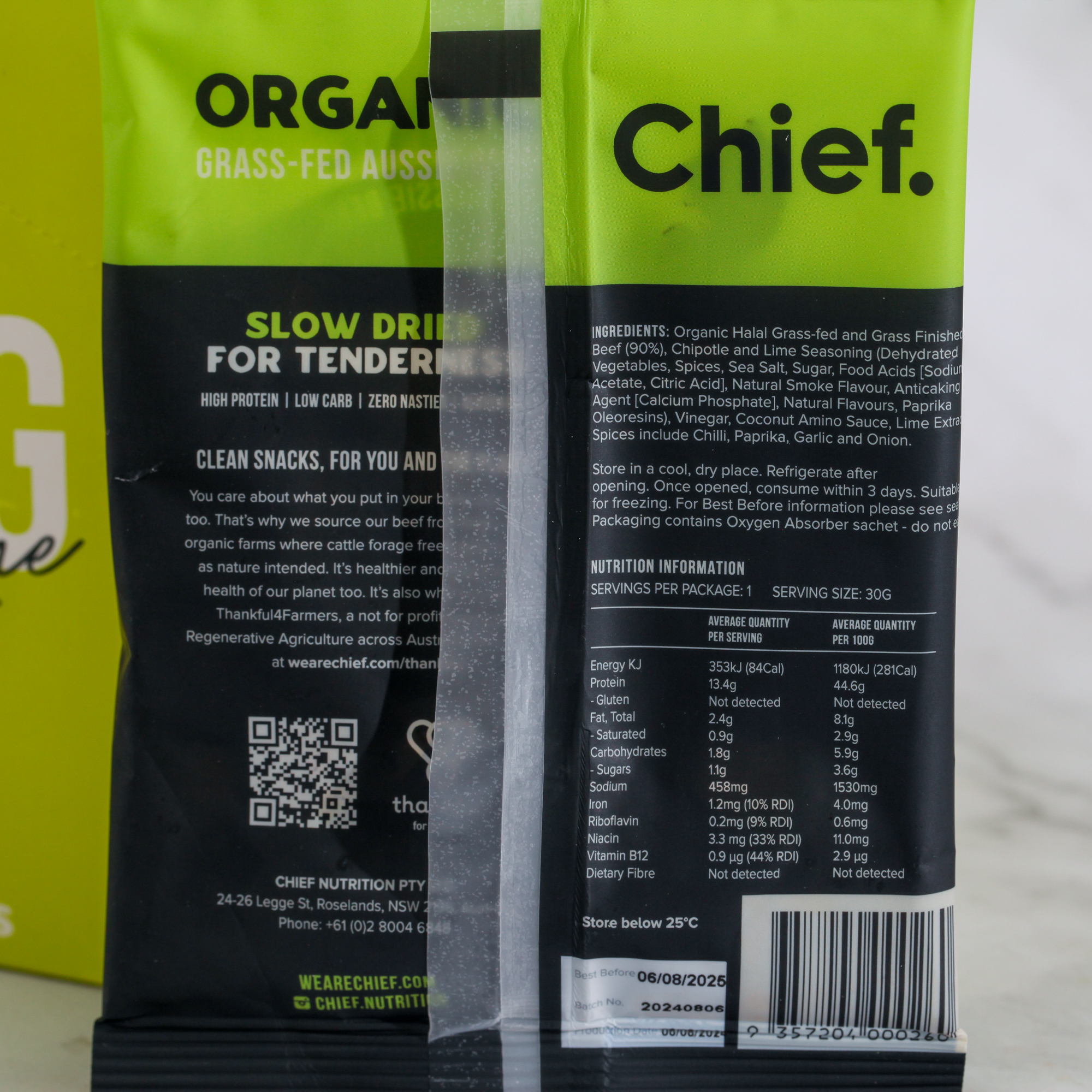 Chipotle & Lime Biltong 30g - Chief