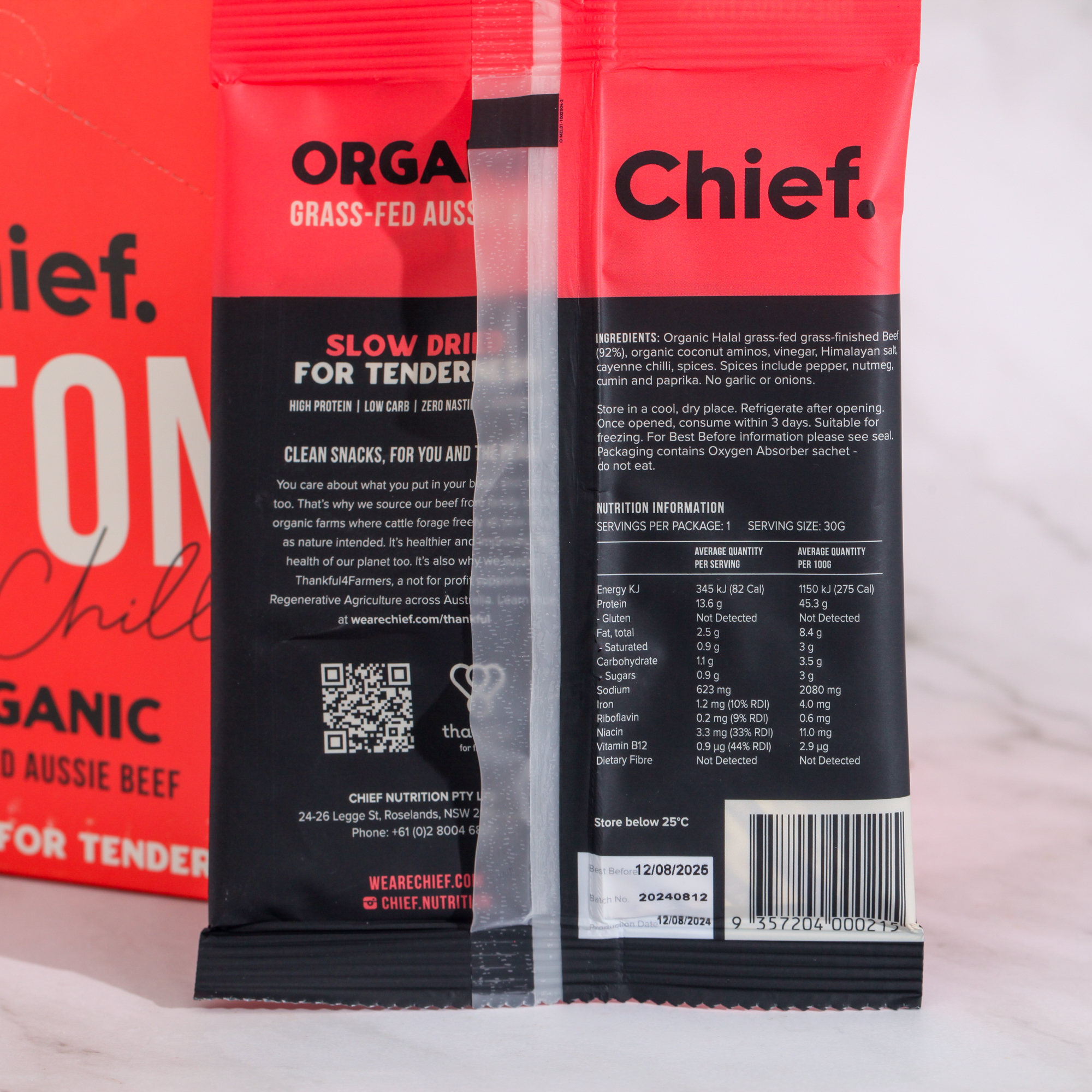 Beef & Chili Biltong 30g - Chief