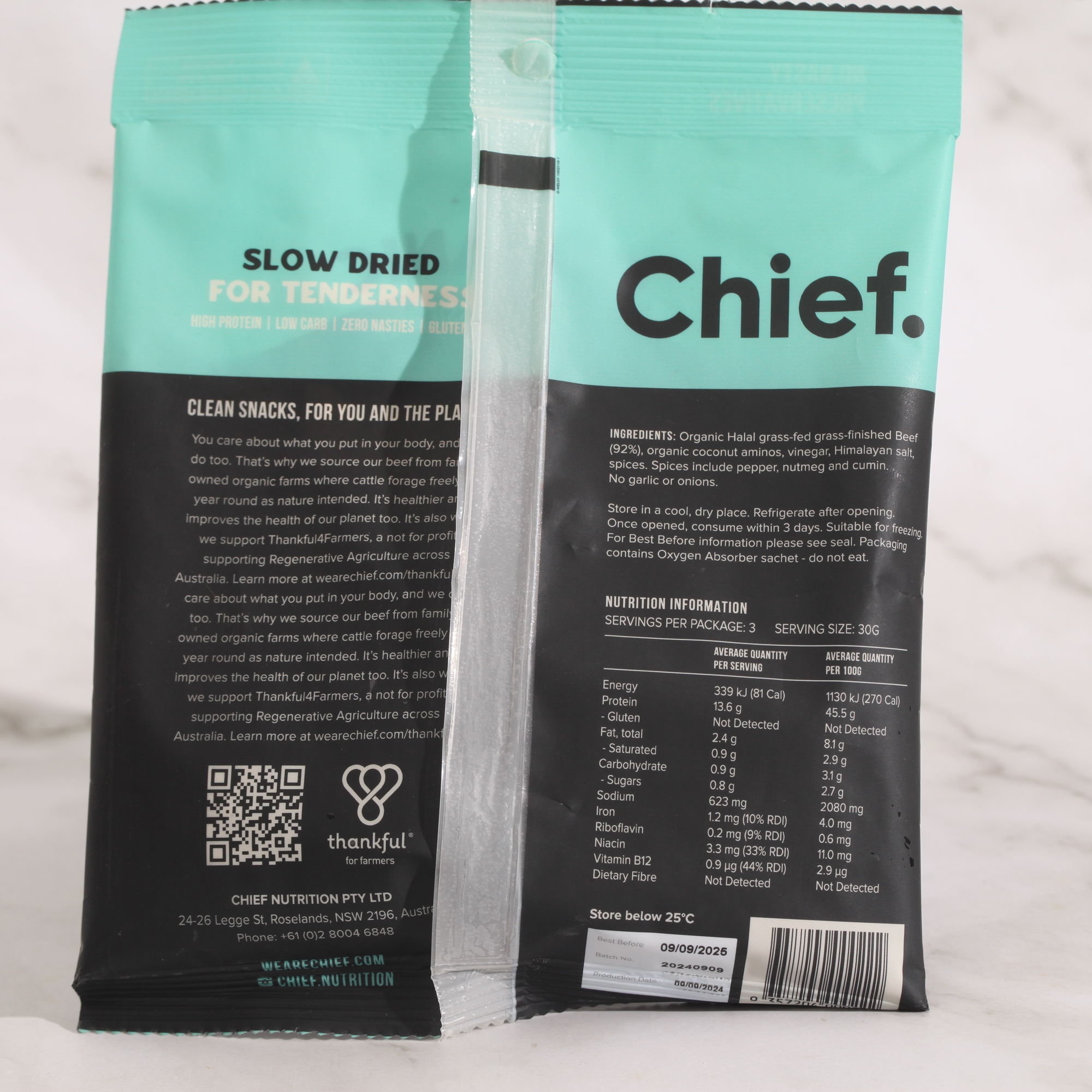 Traditional Beef Biltong 90g - Chief
