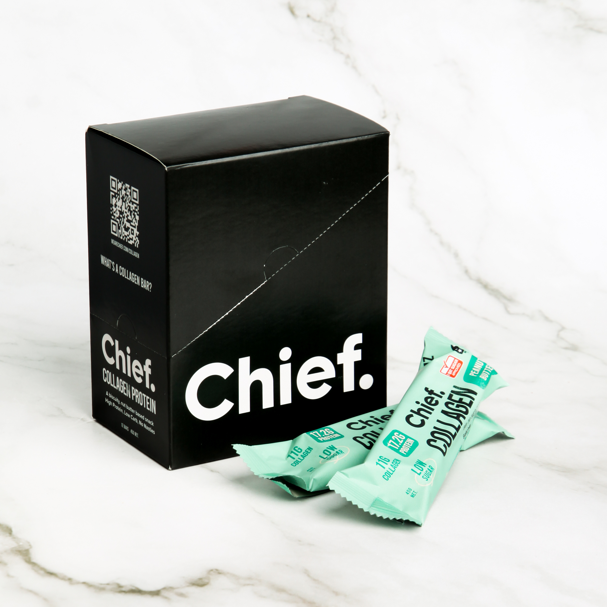 Peanut Butter Collagen Protein Bar - Chief x 12