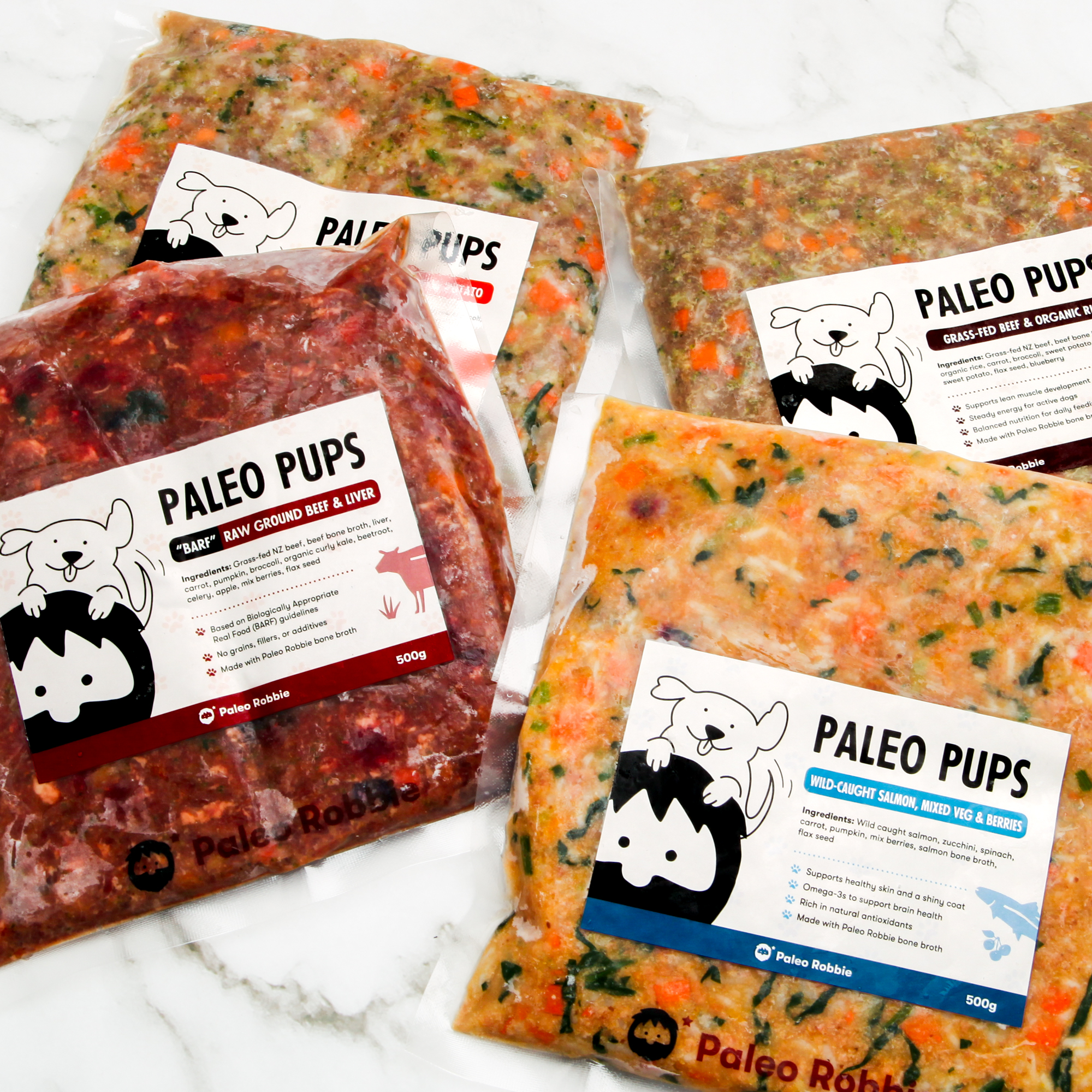 Paleo Pups Dog Food - BARF raw ground beef & liver (grass-fed)