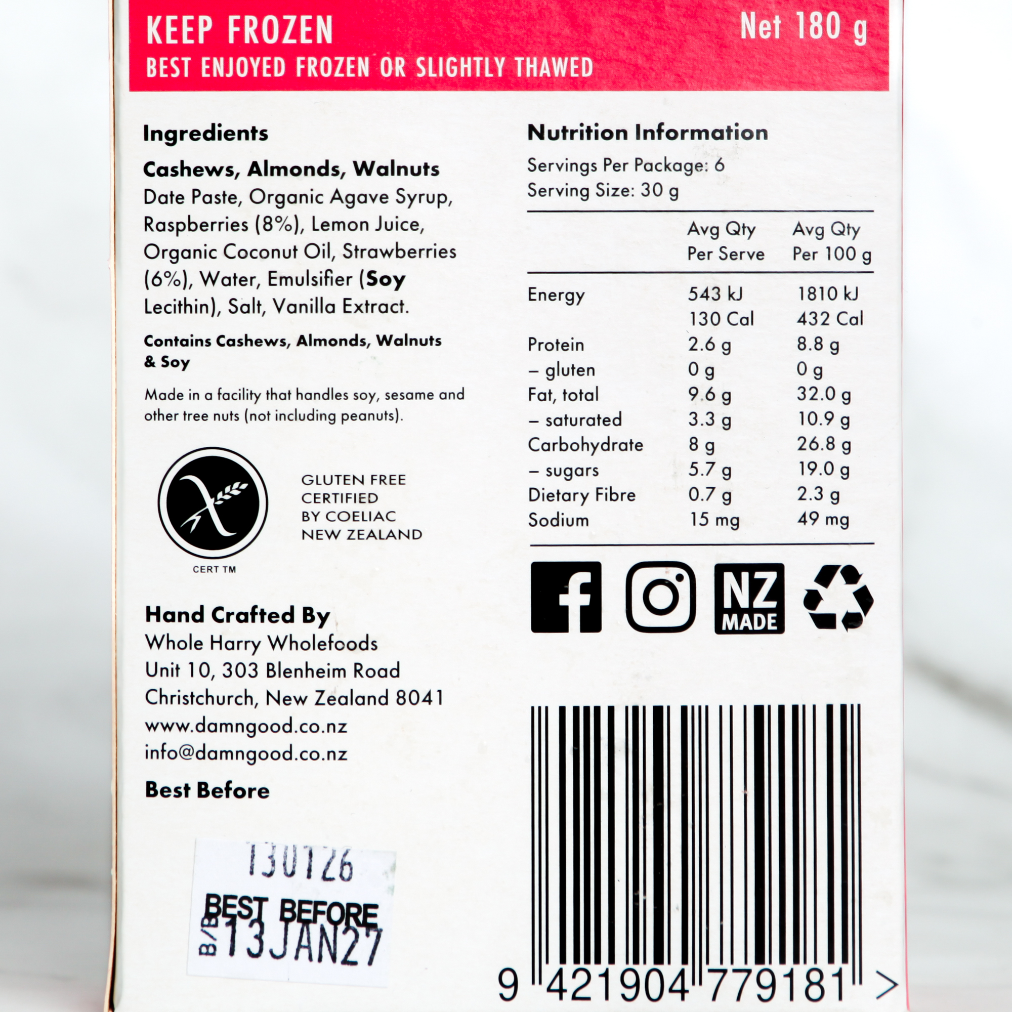 Dessert Slices Double Berry - The Damn Good Food Co