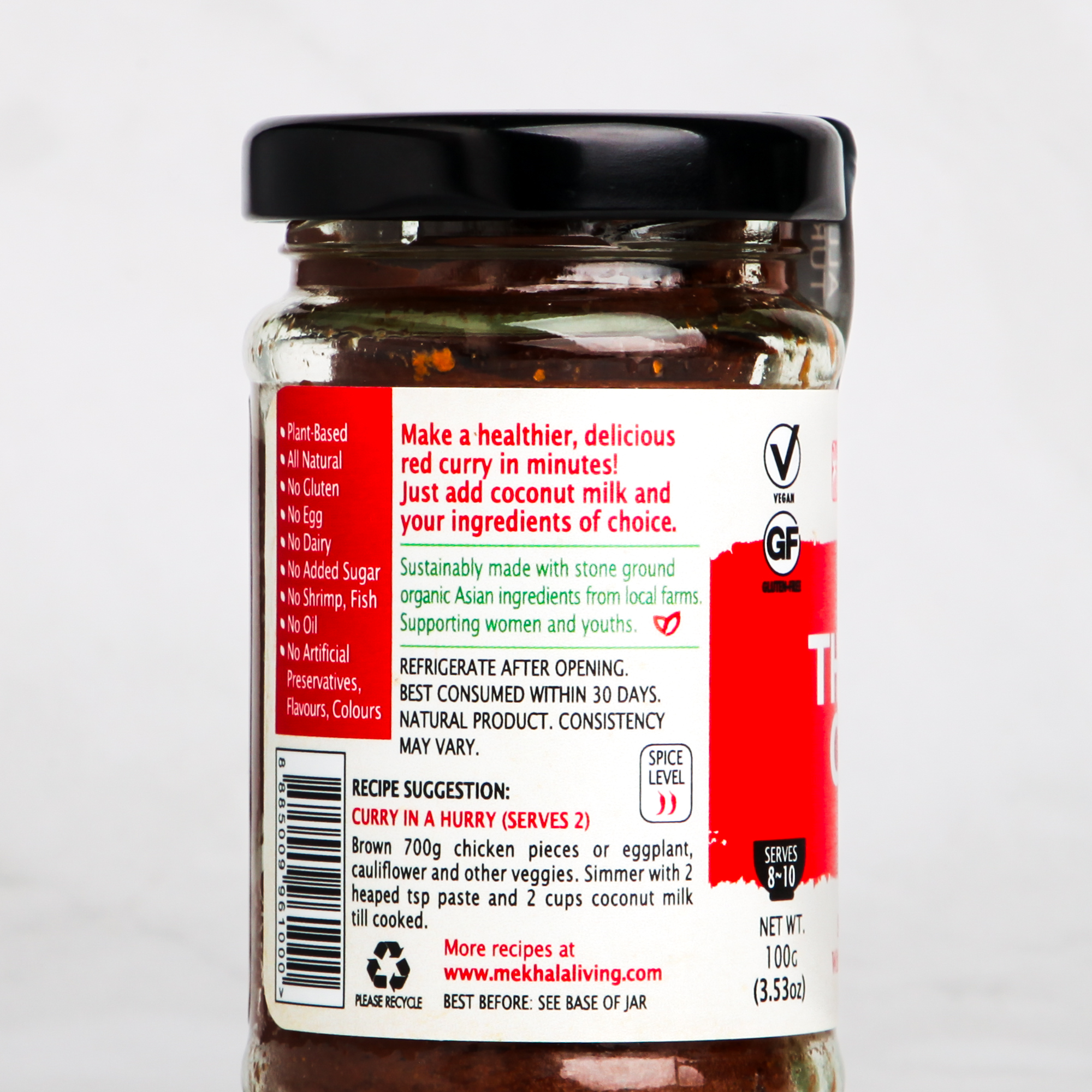 Organic Thai Red Curry Paste - Mekhala