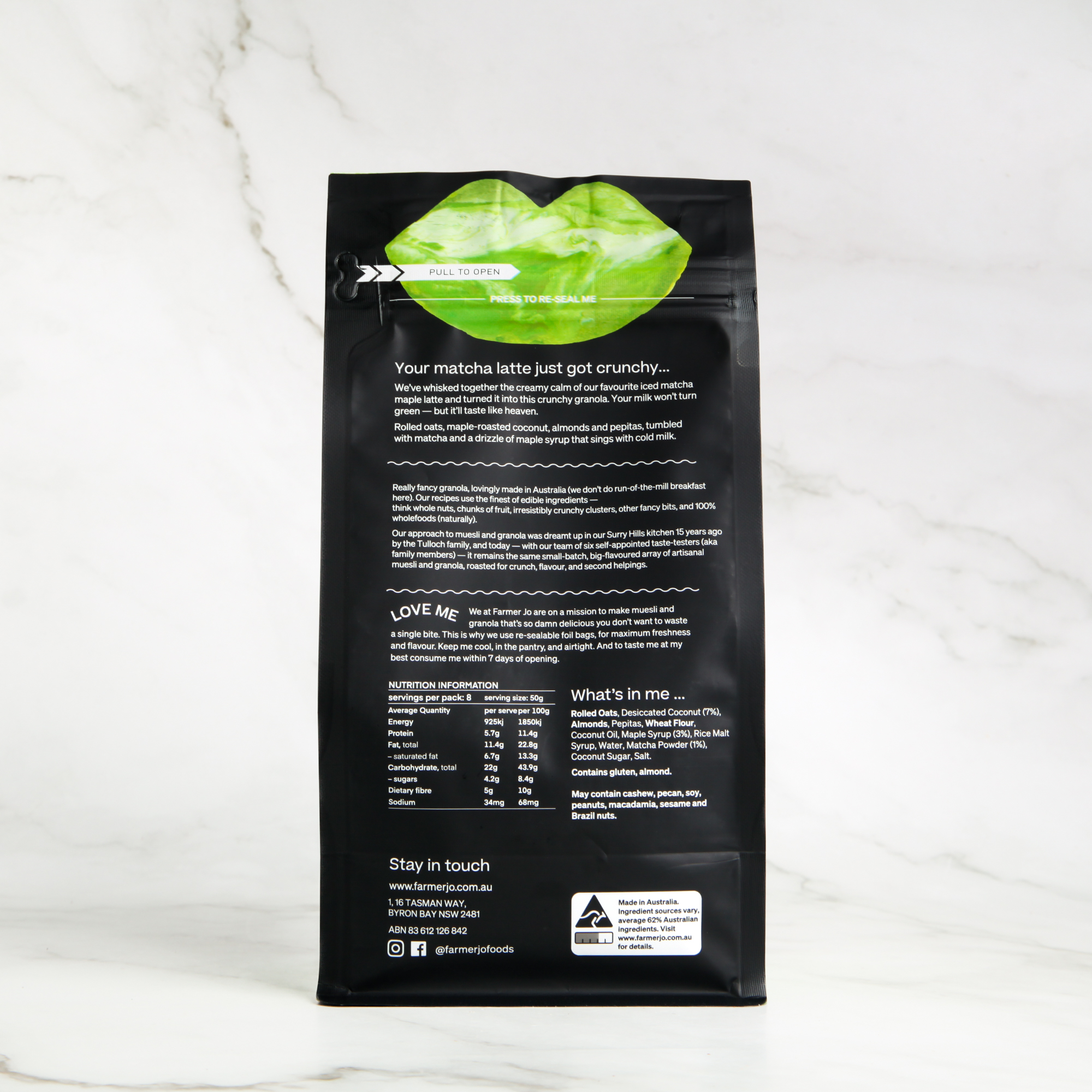 Matcha Granola with Maple & Coconut - Farmer Jo