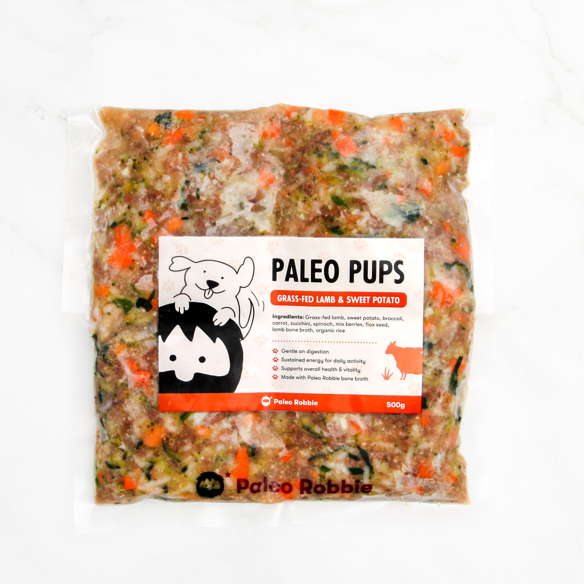 Paleo Pups Dog Food - Grass-fed Lamb & sweet potato