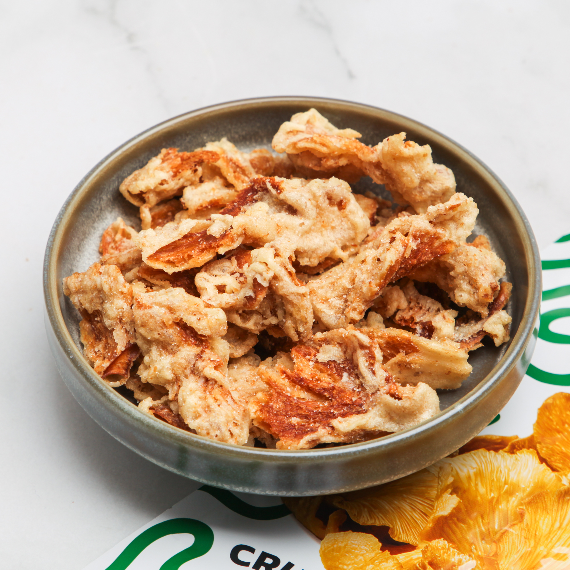 Sour Cream Oyster Mushroom Chips - Evil Snacks