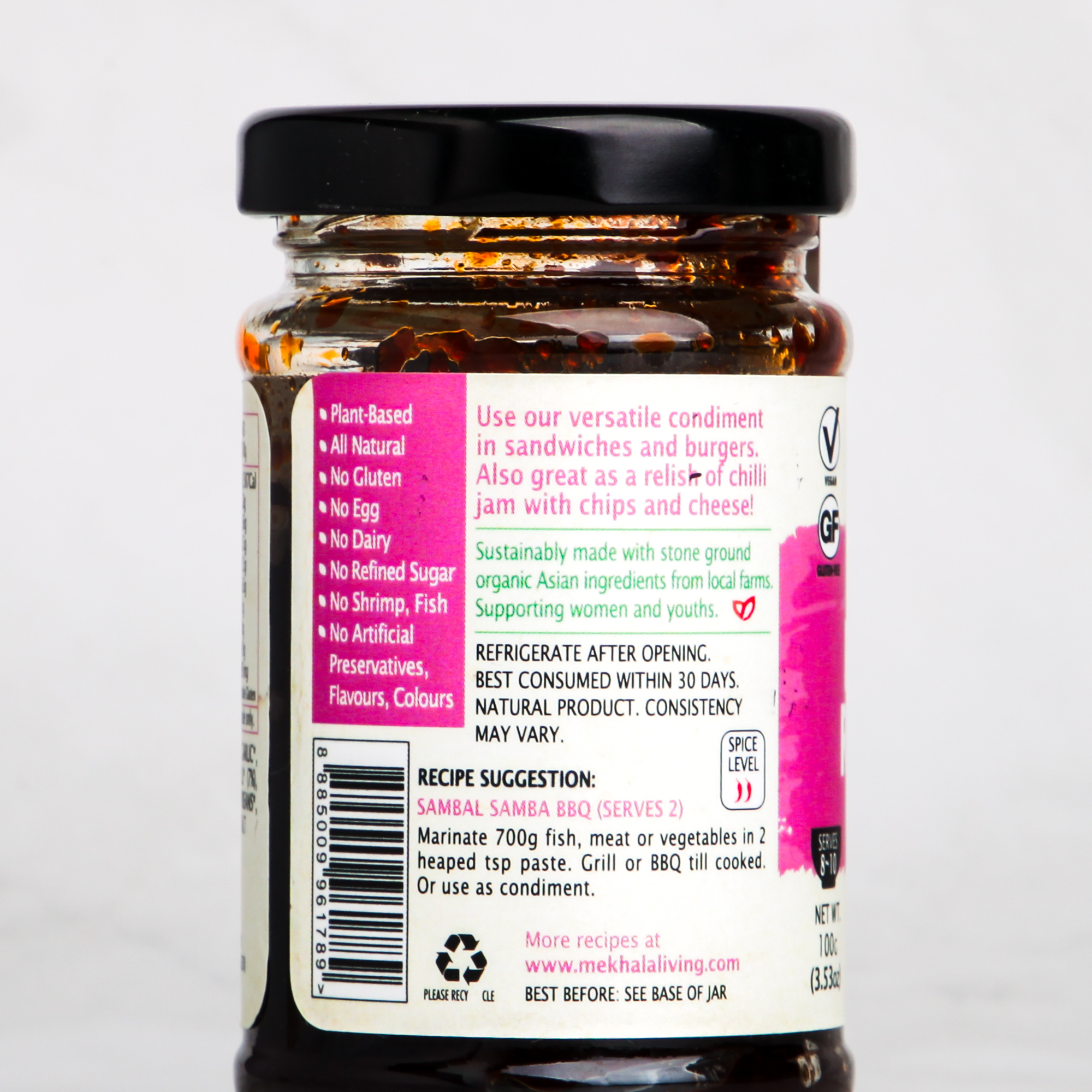 Organic Roasted Red Chilli Paste - Mekhala