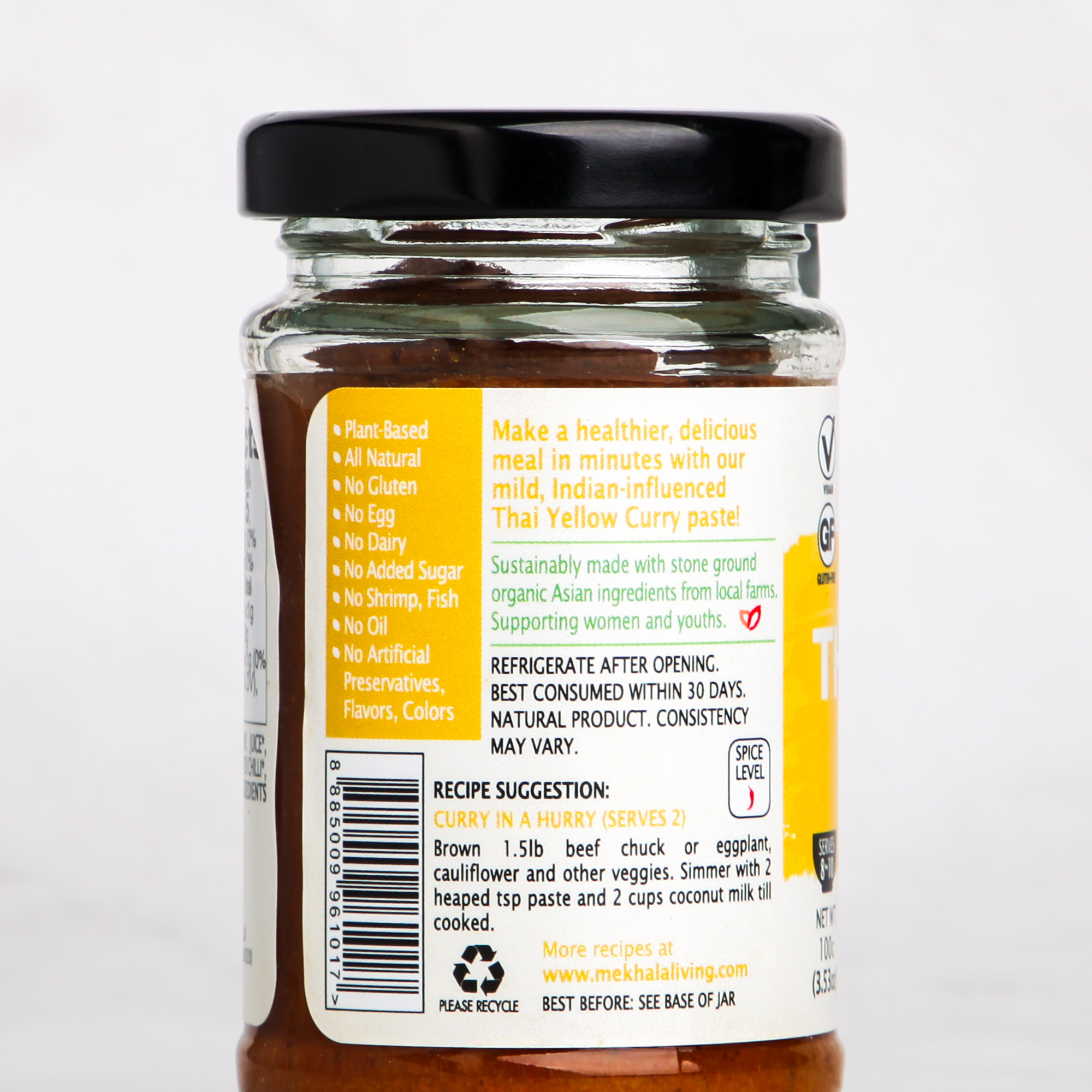 Organic Thai Yellow Curry Paste - Mekhala