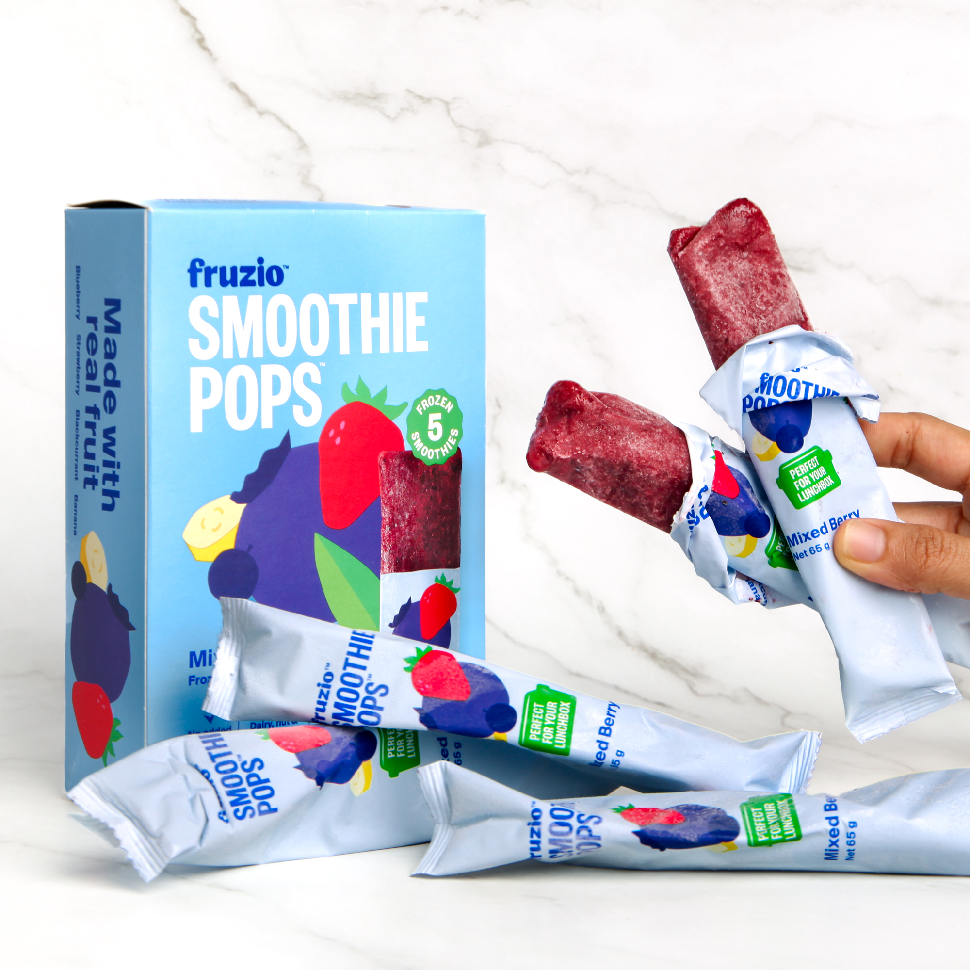Mixed Berry Smoothie Pops - Fruzio