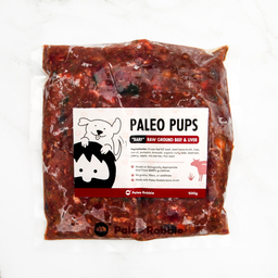Paleo Pups Dog Food - BARF raw ground beef & liver (grass-fed)