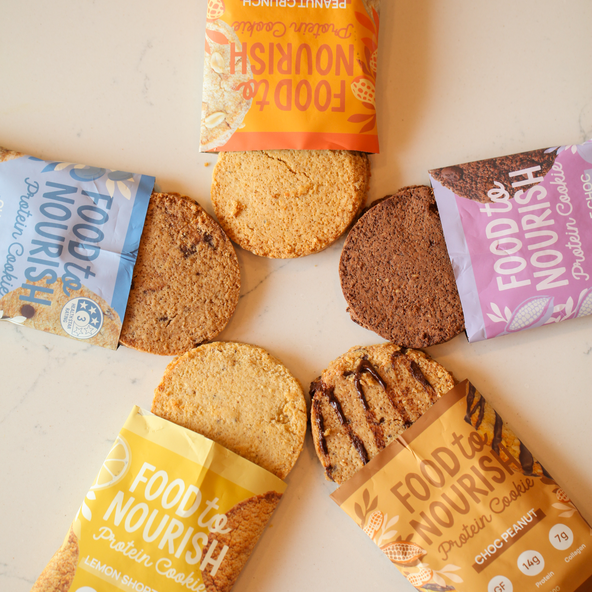 Protein Cookie Peanut Crunch - Food to Nourish x 12