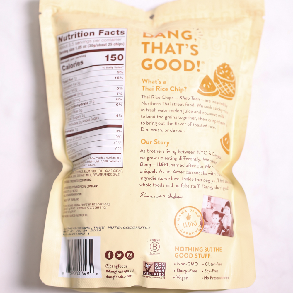 Rice Chips, Original - Dang Foods