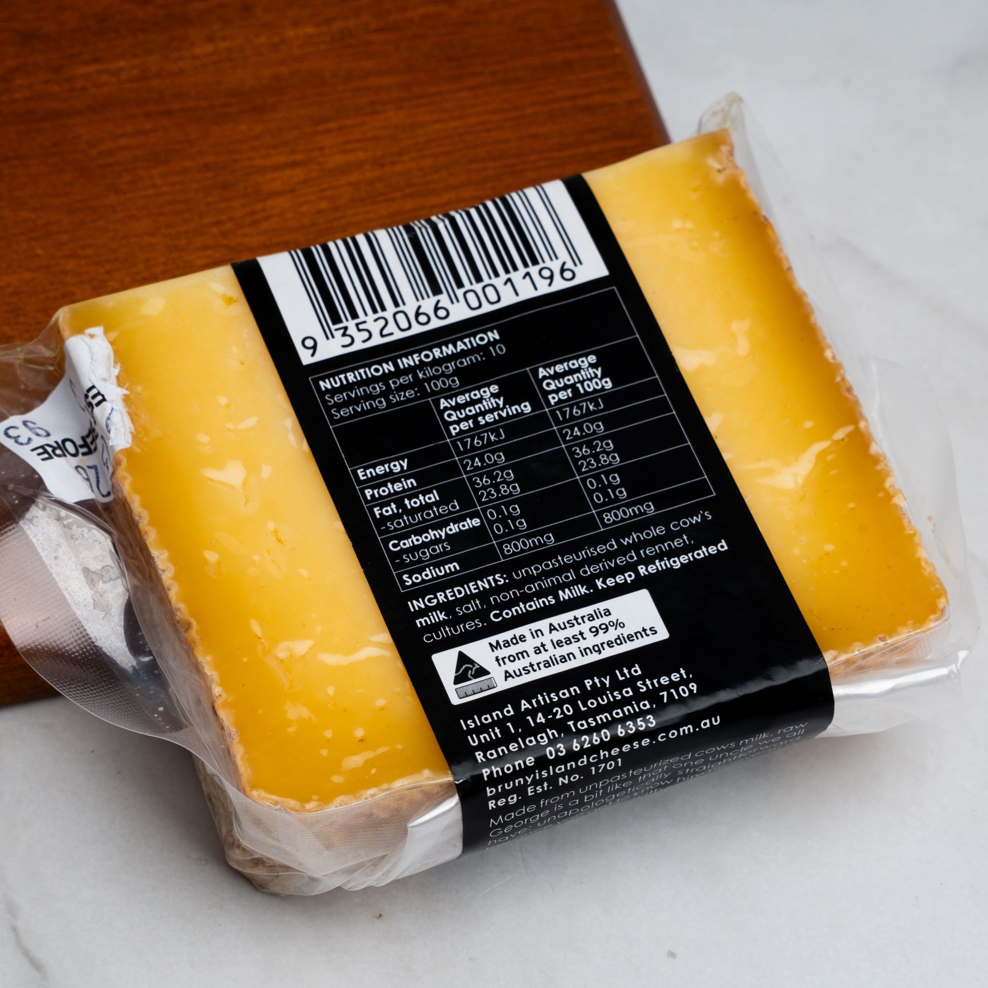 "George" raw milk cheese- Bruny Island Cheese Co