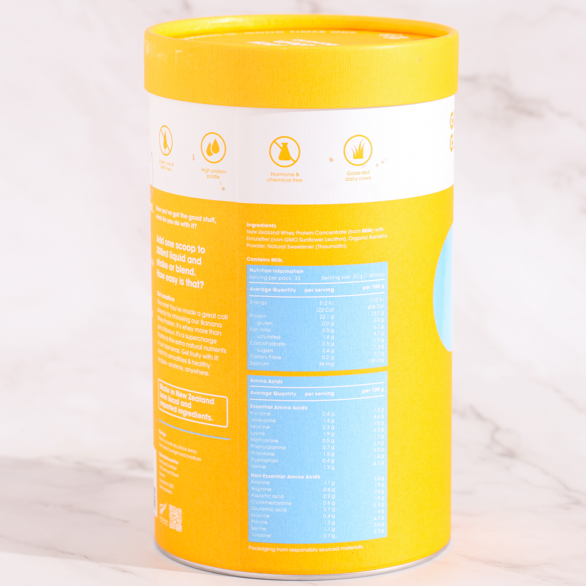 GoGood Grass-fed Whey Protein Powder Banana Flavor