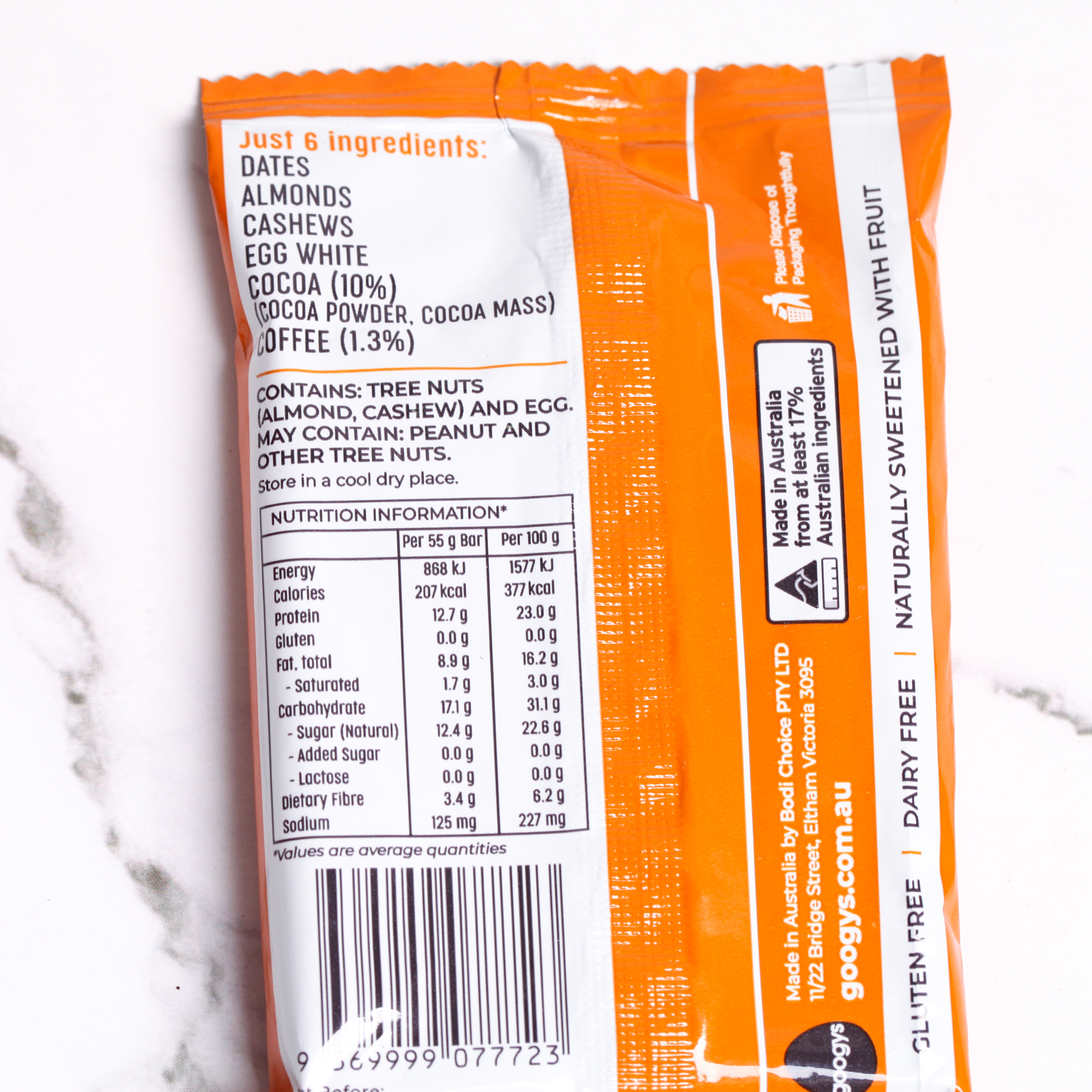 Coffee Cocoa Protein Bar - Good Egg x 12