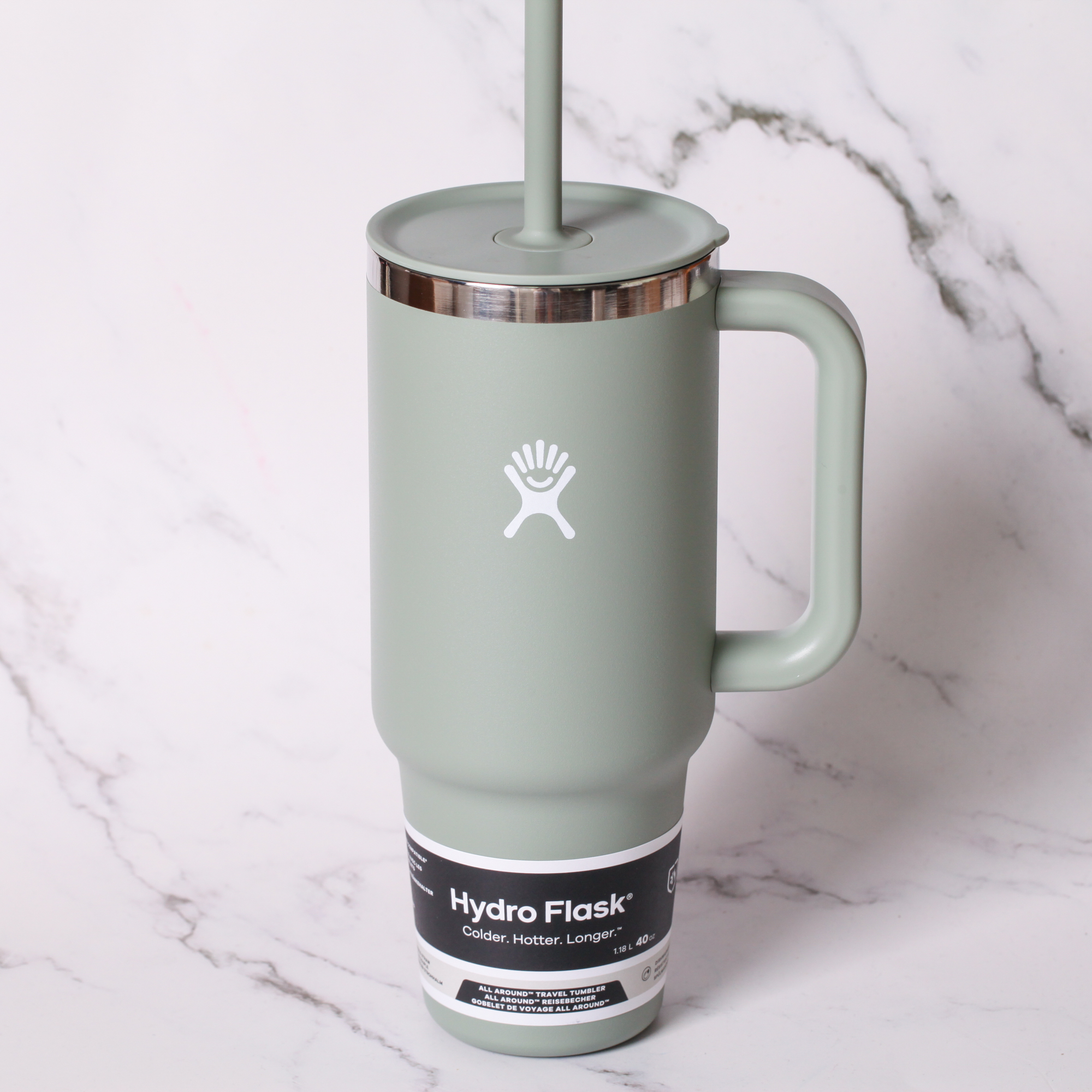 Hydro Flask All Around Travel Tumbler Straw Lid 40 OZ - Agave