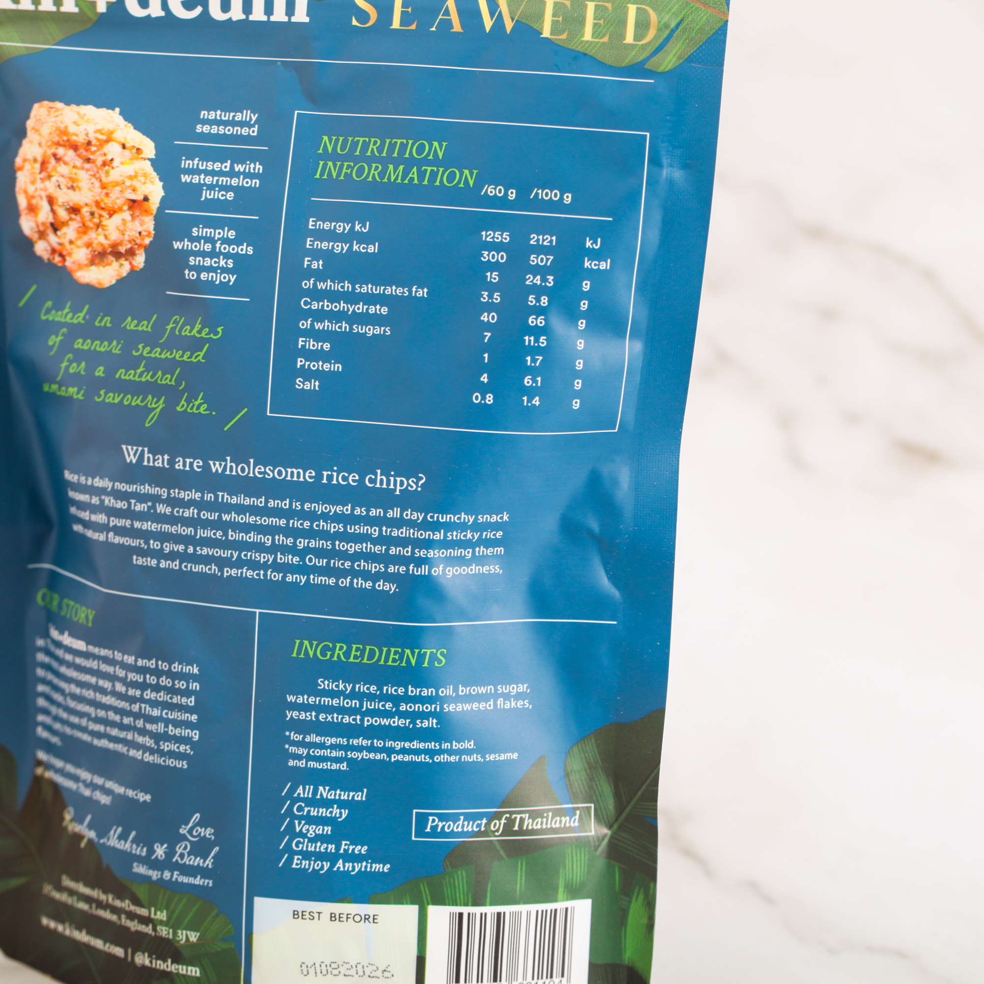 Seaweed Rice Chips - kin+deum